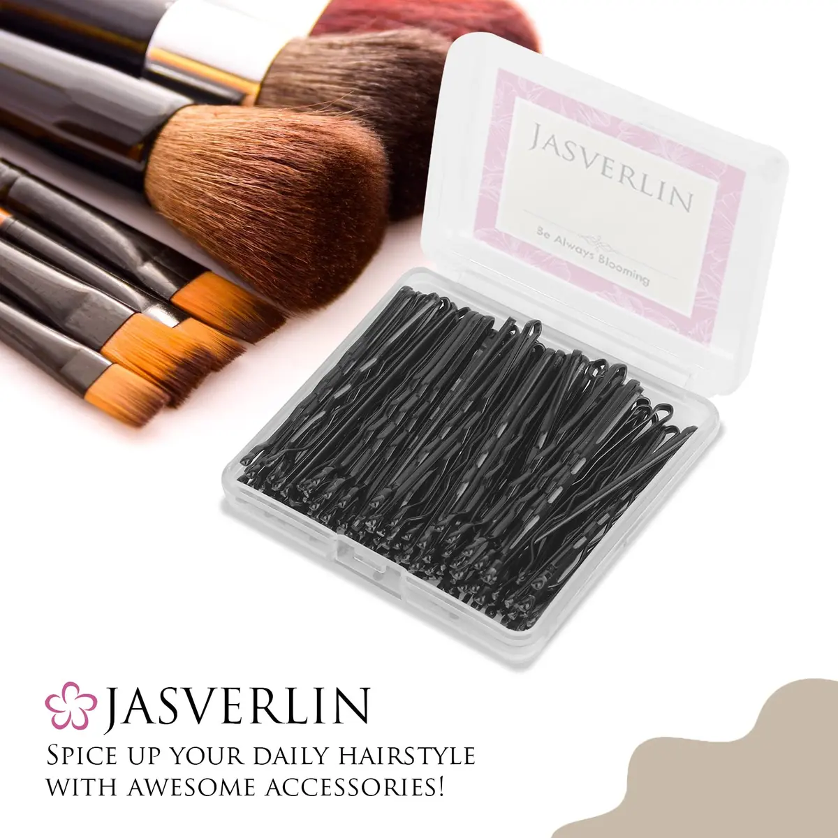JASVERLIN Large Black Bobby Pins 6cm (2.4 inches) | Secure Hold for All Hair Types - view 6