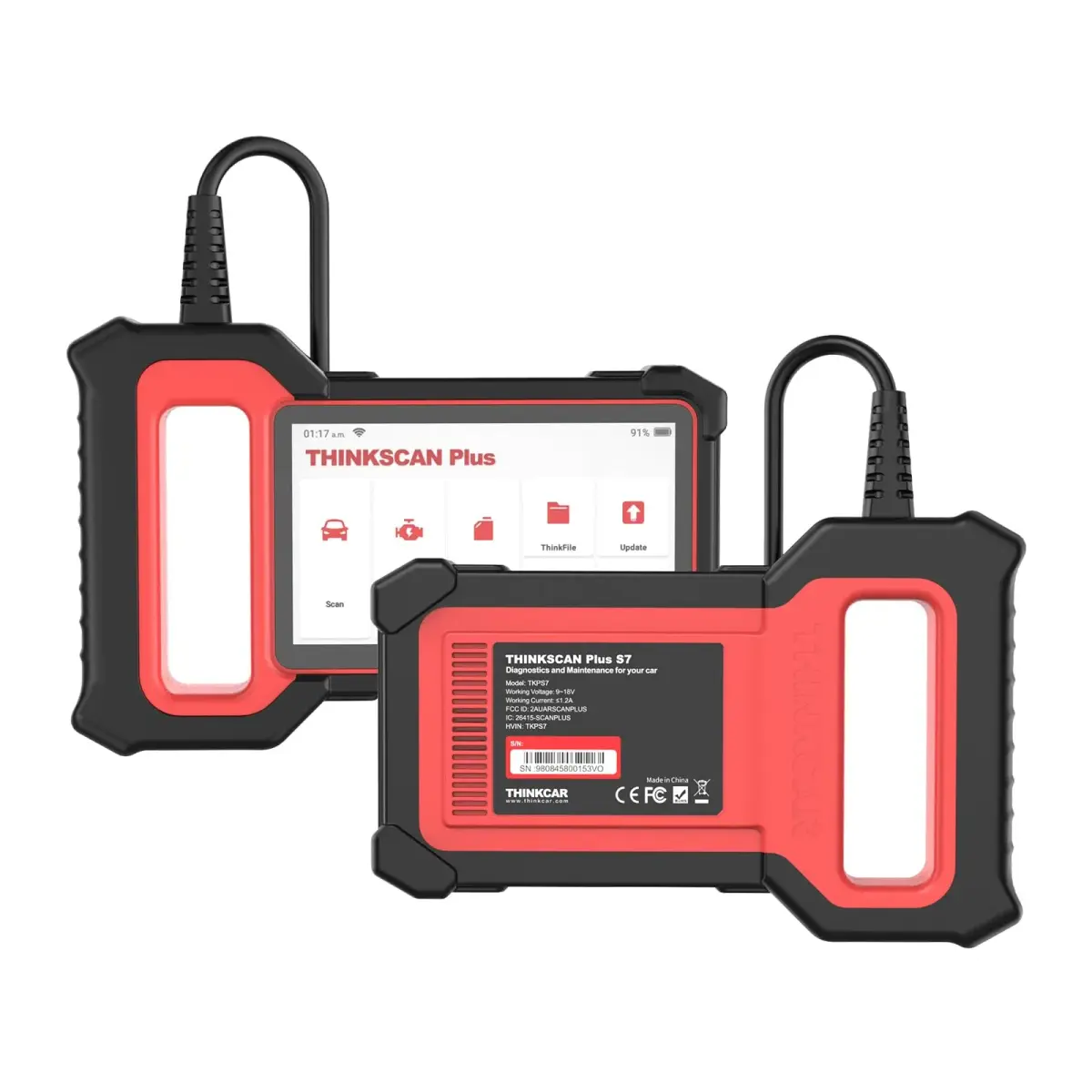 Thinkcar ThinkScan Plus S7 OBD2 Scanner | ABS, SRS, ECM, TCM, BCM, AC, IC System Diagnostic Tool with 5 Special Services & 94 Car Brands - view 8