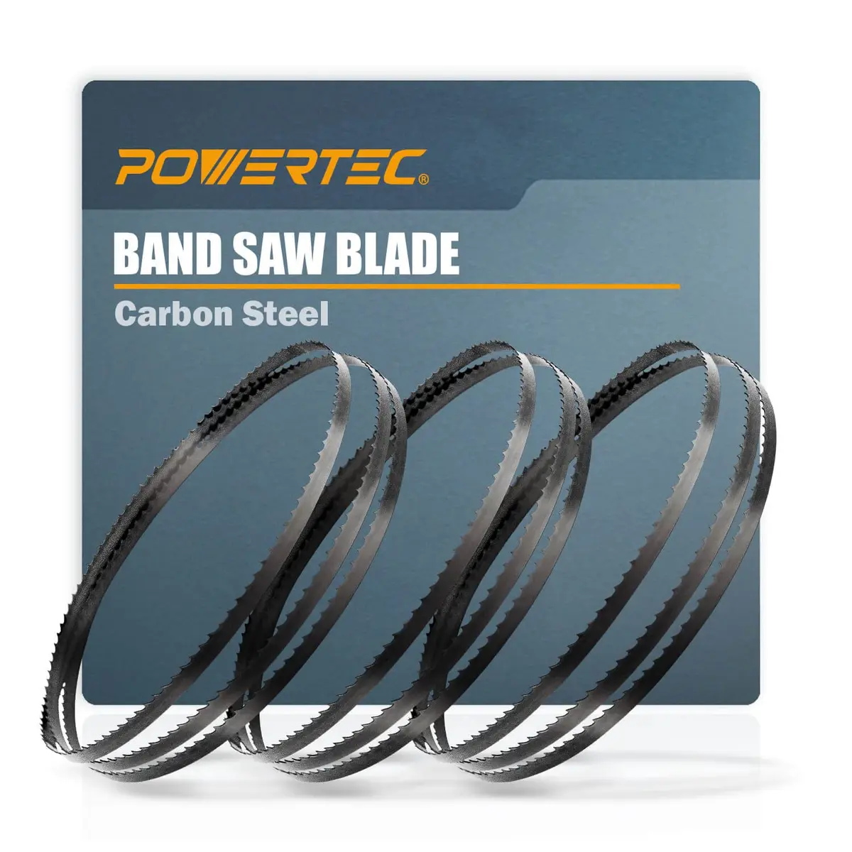 POWERTEC Bandsaw Blades Assortment 56-7/8 Inch | High Carbon Steel, 3 Pack, Wood & Metal Cutting - main product image