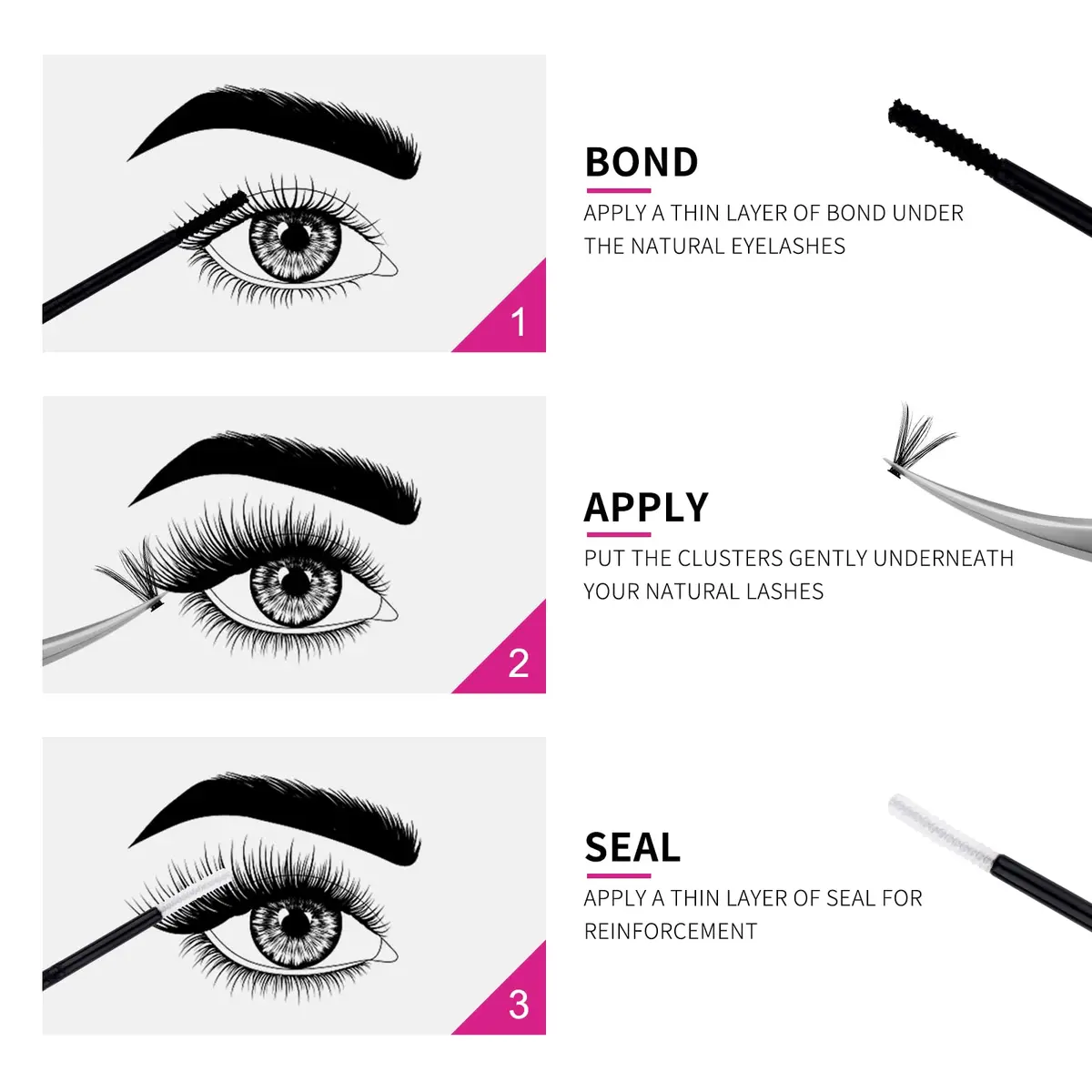 FADLASH Lash Bond & Seal Kit | Strong Hold 48-72 Hours for DIY Eyelash Extensions - view 7