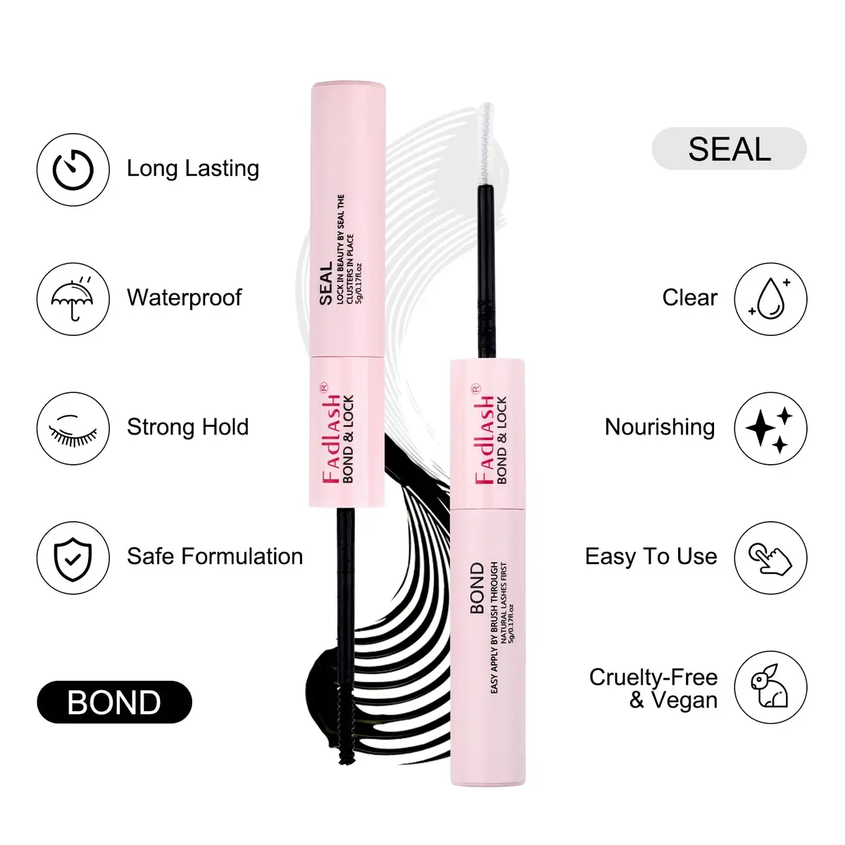FADLASH Lash Bond & Seal Kit | Strong Hold 48-72 Hours for DIY Eyelash Extensions - view 4