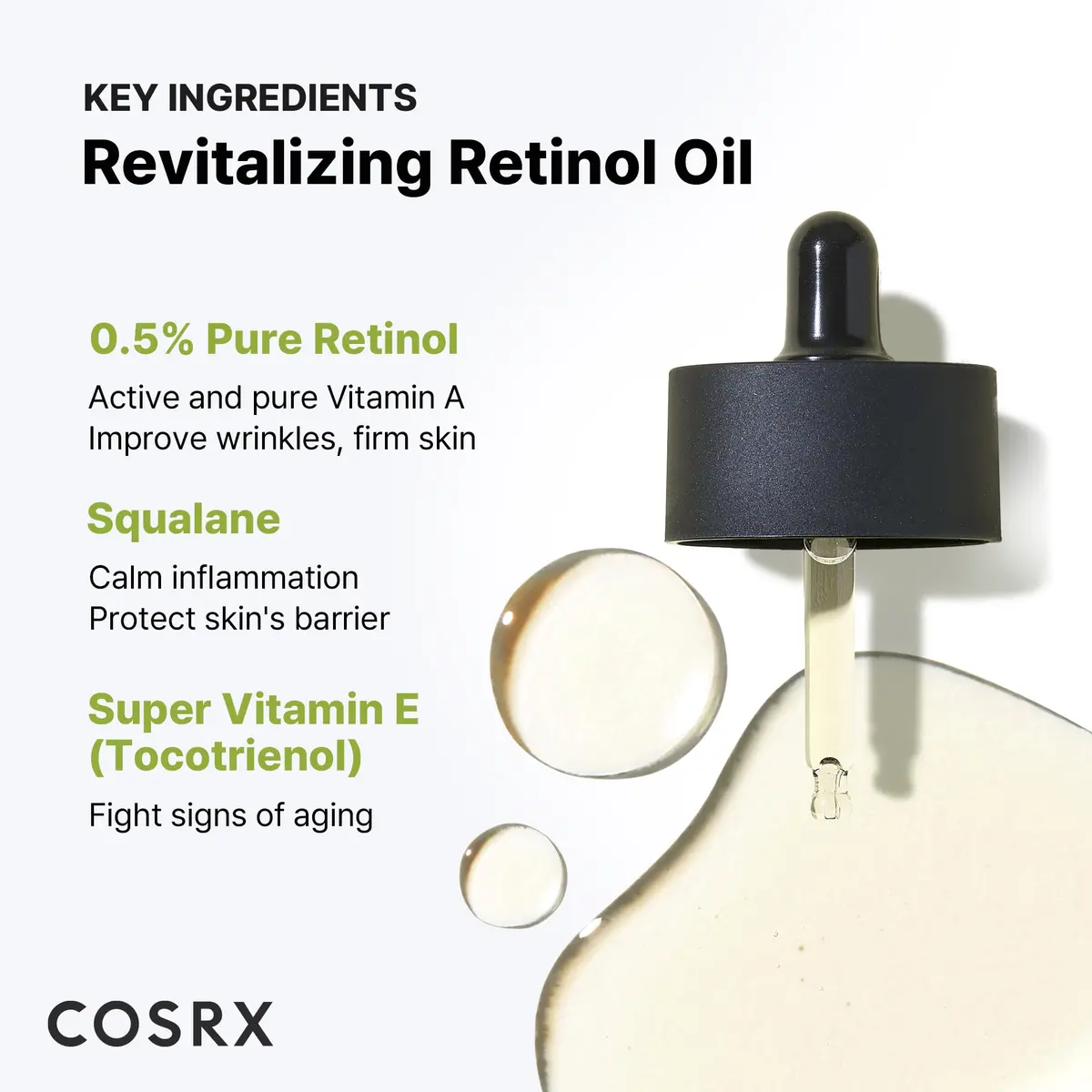COSRX Retinol 0.5 Oil | Anti-Aging Serum for Fine Lines & Firmness, 20ml - view 3