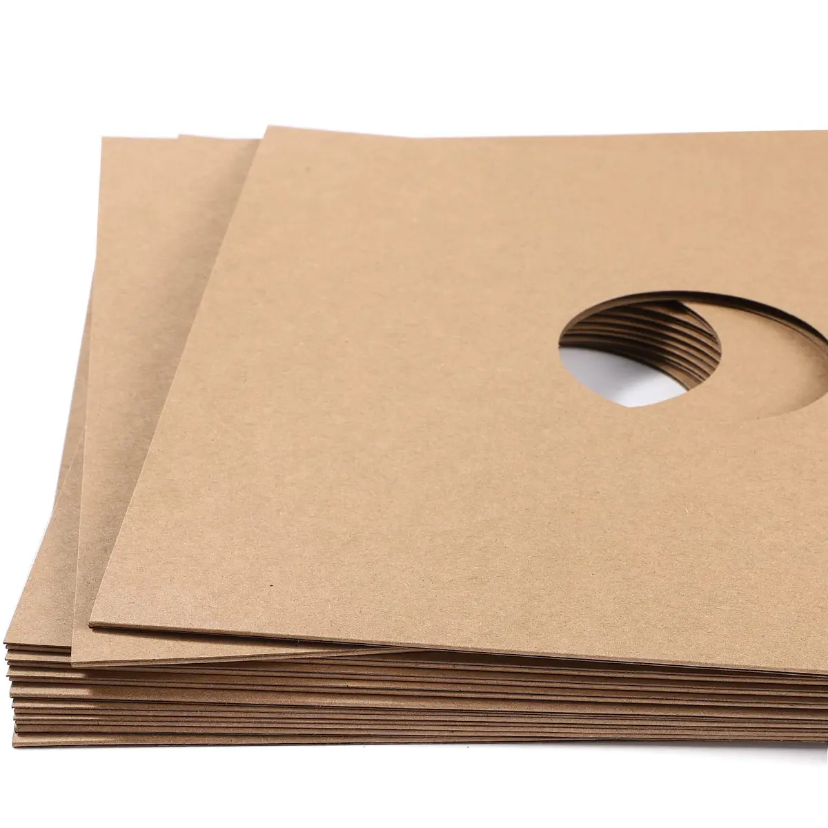 Facmogu 10PCS 12in Vinyl Record Sleeves | Thick 350gsm Kraft Cardboard LP Covers for 12-inch Vinyl - view 3