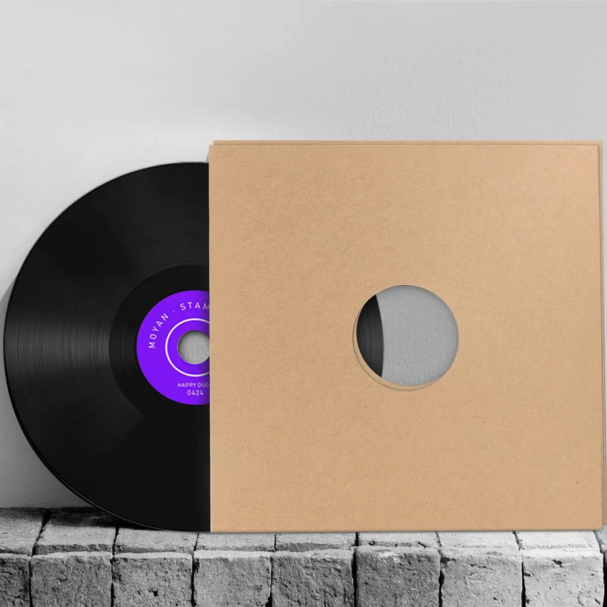Facmogu 10PCS 12in Vinyl Record Sleeves | Thick 350gsm Kraft Cardboard LP Covers for 12-inch Vinyl - view 4