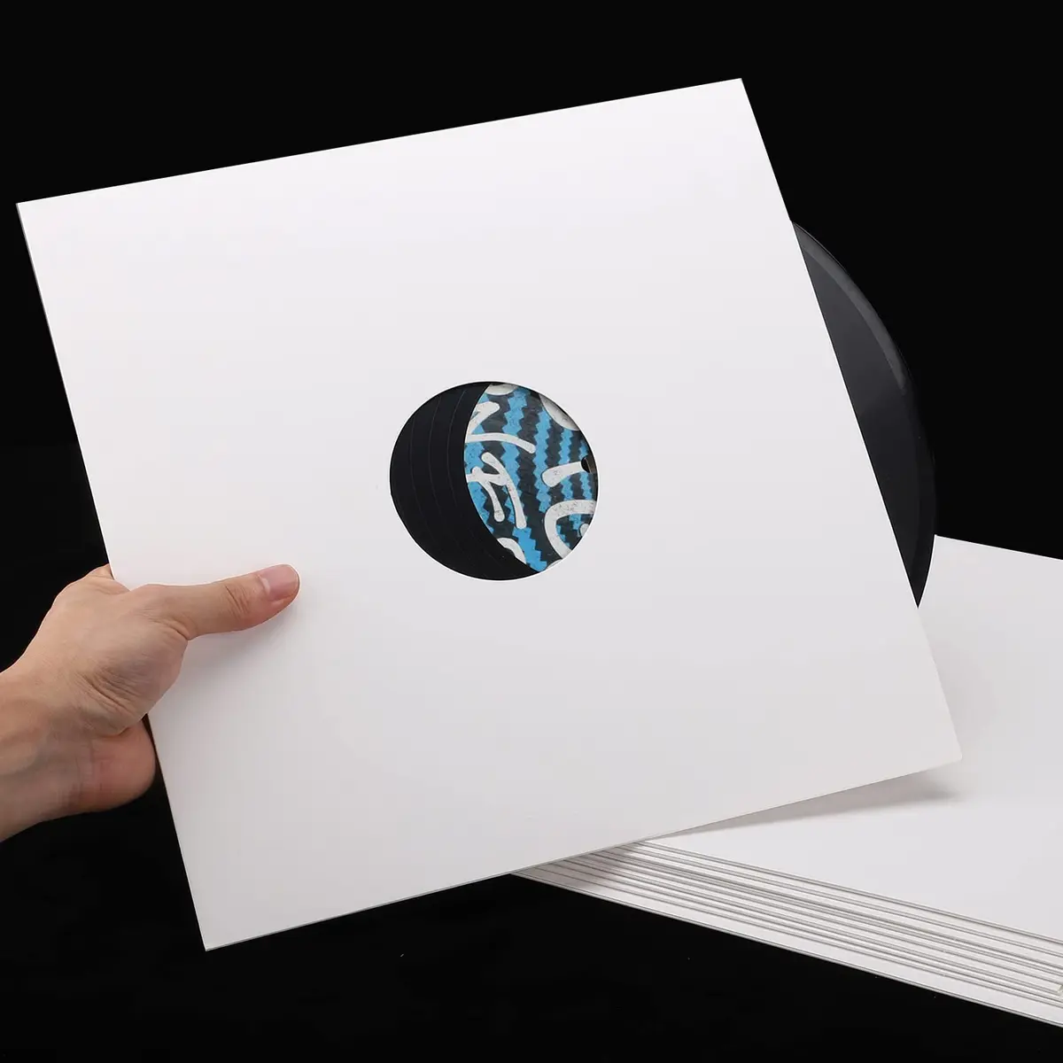 Facmogu 10PCS 12-inch Vinyl Record Sleeves 30.48cm (12 inch) | Acid-Free Cardboard LP Covers for 33 RPM Records - view 2