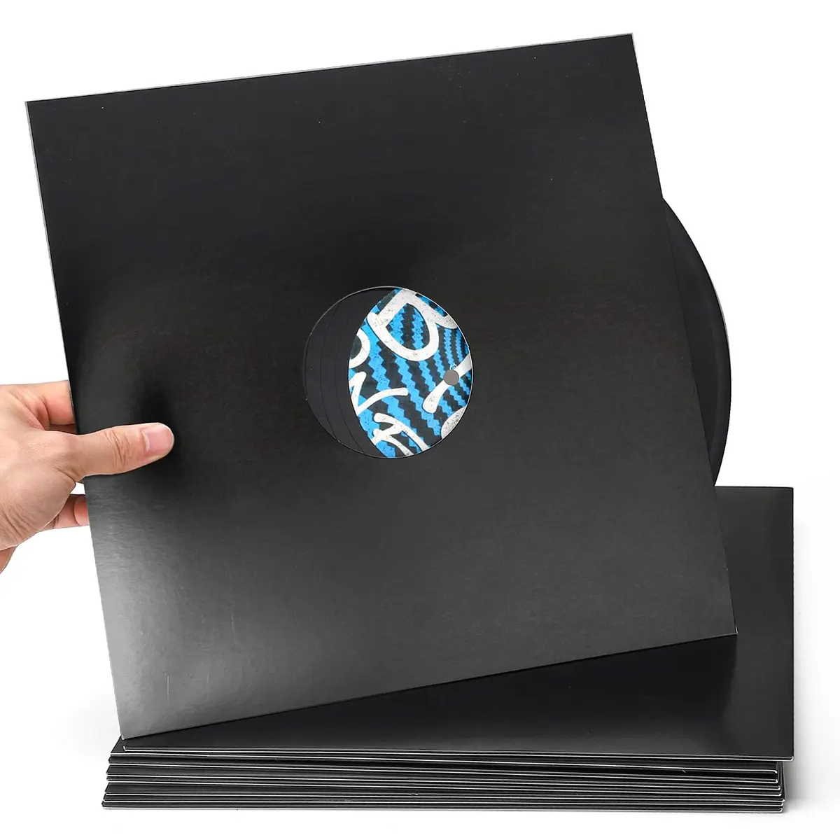 Facmogu 10PCS 12-inch Vinyl Record Sleeves 30.48cm (12 Inch) | Heavy Duty 350gsm Cardboard Jacket for Single LP - view 6