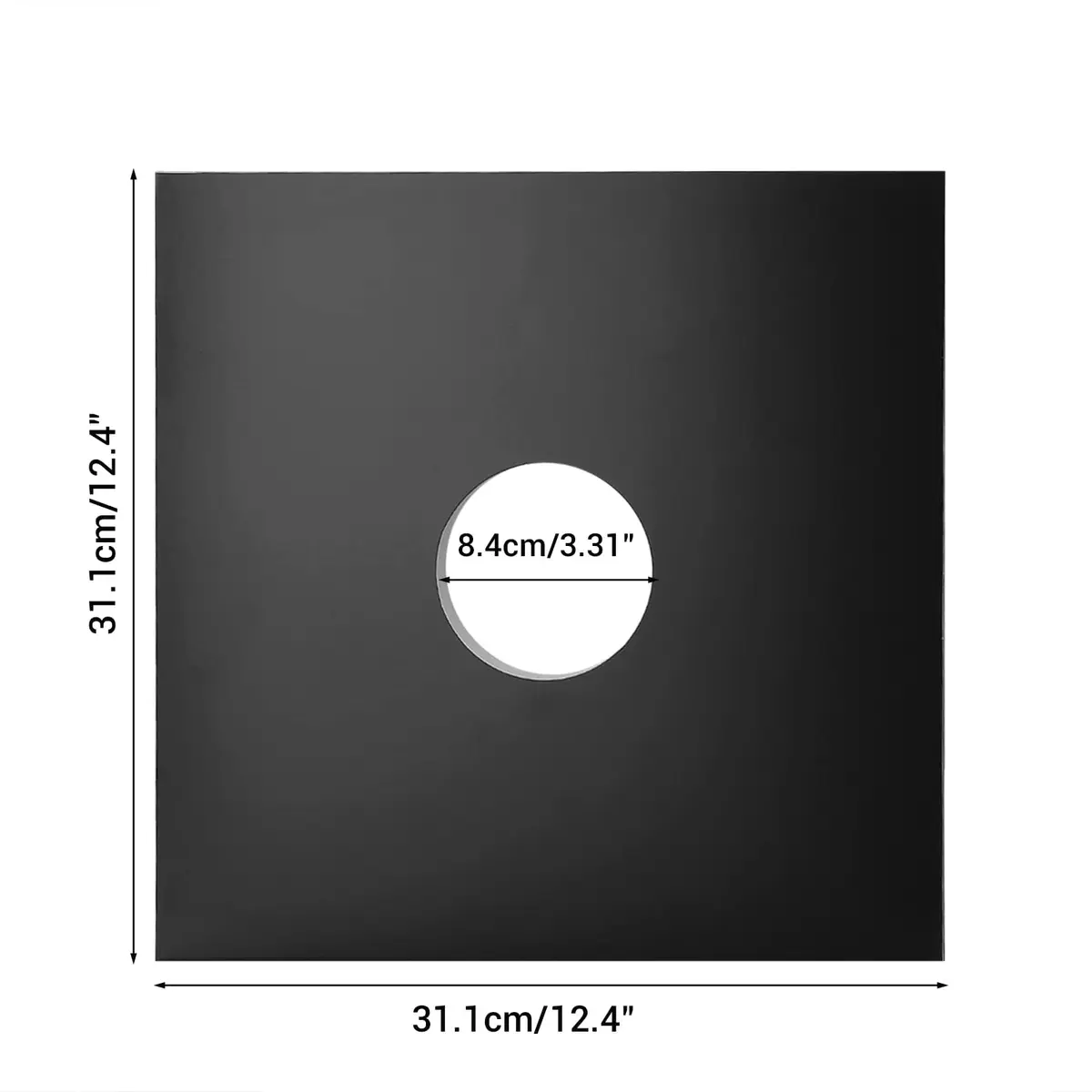 Facmogu 10PCS 12-inch Vinyl Record Sleeves 30.48cm (12 Inch) | Heavy Duty 350gsm Cardboard Jacket for Single LP - view 3