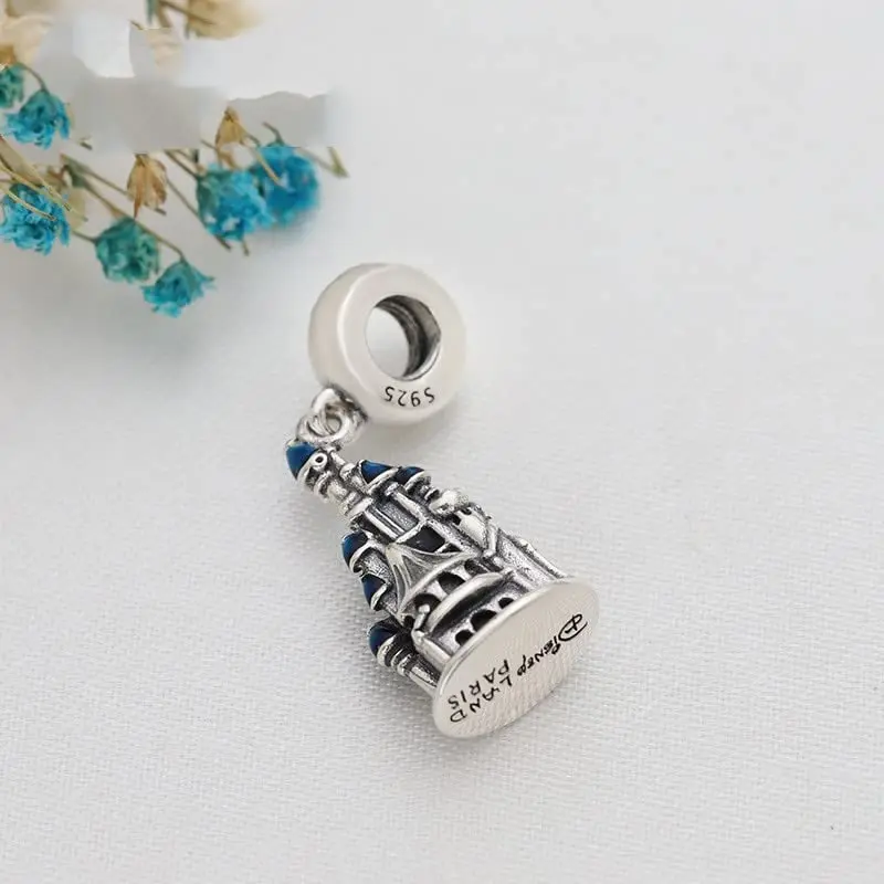 Lkwidi Magic Castle Dangle Charm 925 Sterling Silver Pendant | Unique Jewelry Beads Gift for Women - view 2