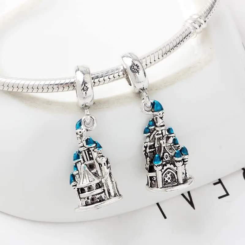 Lkwidi Magic Castle Dangle Charm 925 Sterling Silver Pendant | Unique Jewelry Beads Gift for Women - view 7