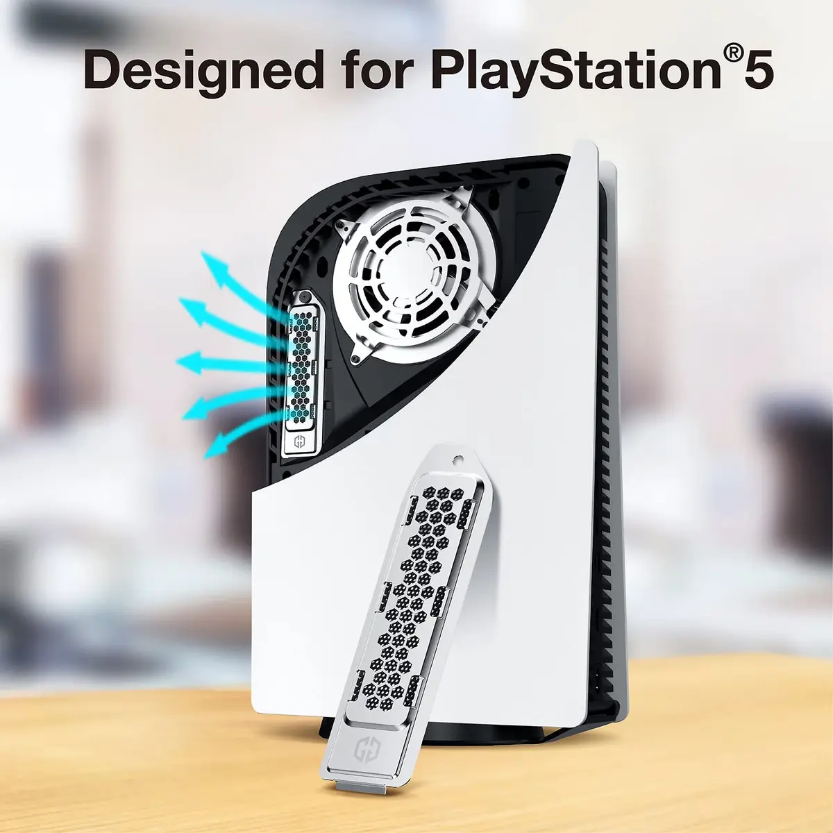 GRAUGEAR Metal Heat Dissipation Cover for PS5 M.2 SSD Expansion Slot | Cooling and Dust Proof (Silver) - view 2