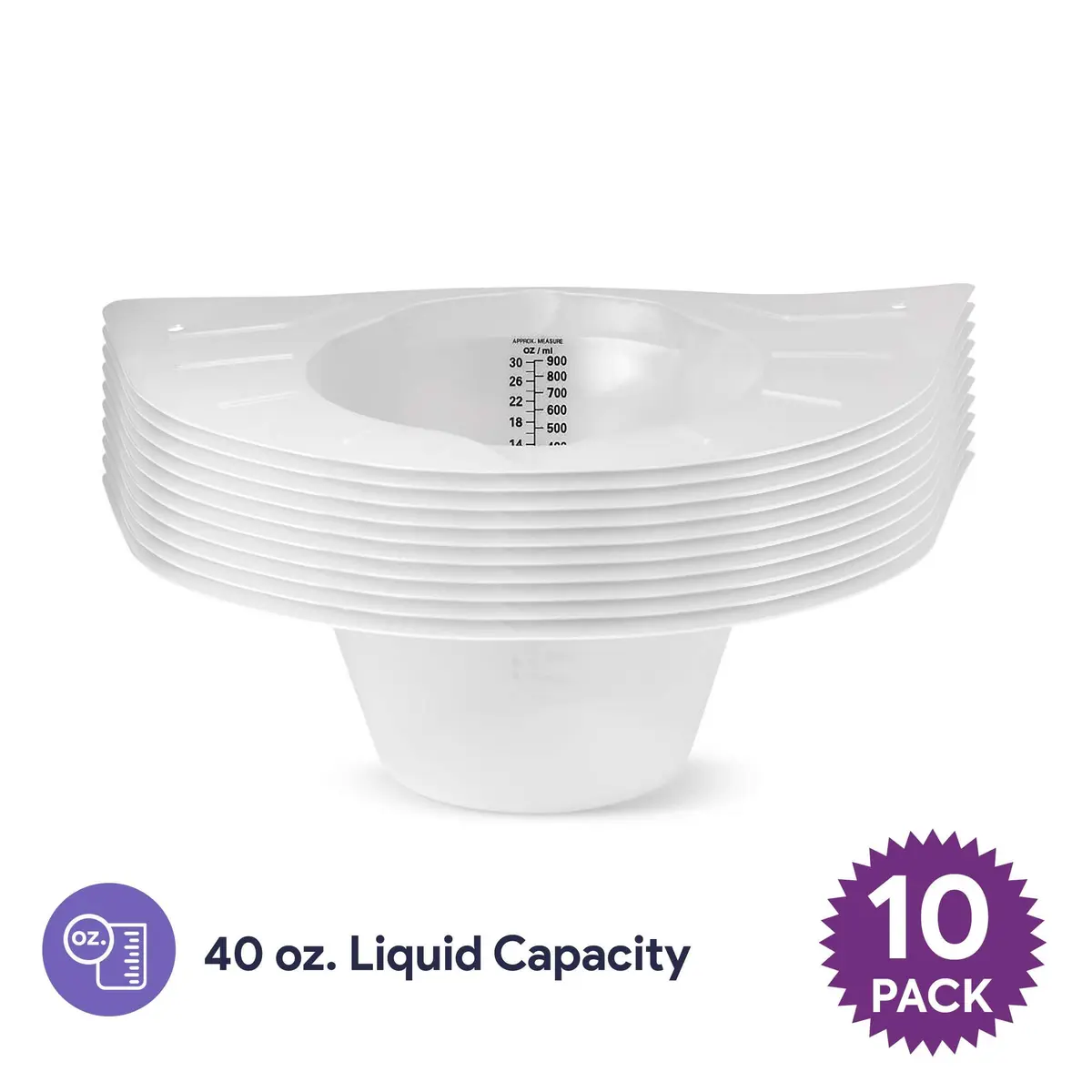 ProHeal Urine Hats for Toilet - Stool Sample Collection Kit, 10 Pack | Universal Fit, Durable Plastic, Easy Pour Spout - view 6