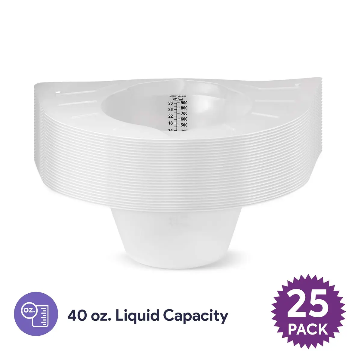 ProHeal Urine Hats for Toilet - Stool Sample Collection Kit, 10 Pack | Universal Fit, Durable Plastic, Easy Pour Spout - view 6