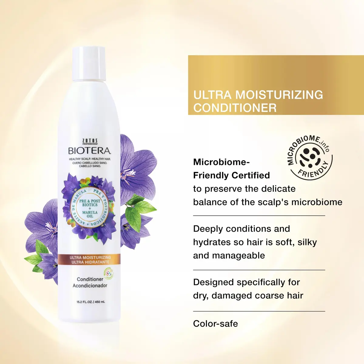Biotera Deep Hydration Conditioner for Dry Hair – Coconut & Marula Oil, 15.2 Fl Oz, Vegan & Sulfate-Free - view 2