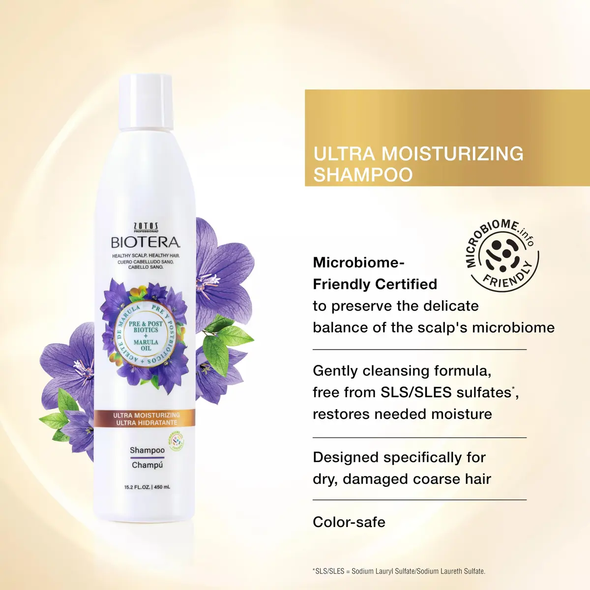 Biotera Ultra Moisturizing Shampoo for Dry, Damaged Hair – Deep Hydration with Coconut & Marula Oil, 15.2 Fl Oz - view 2