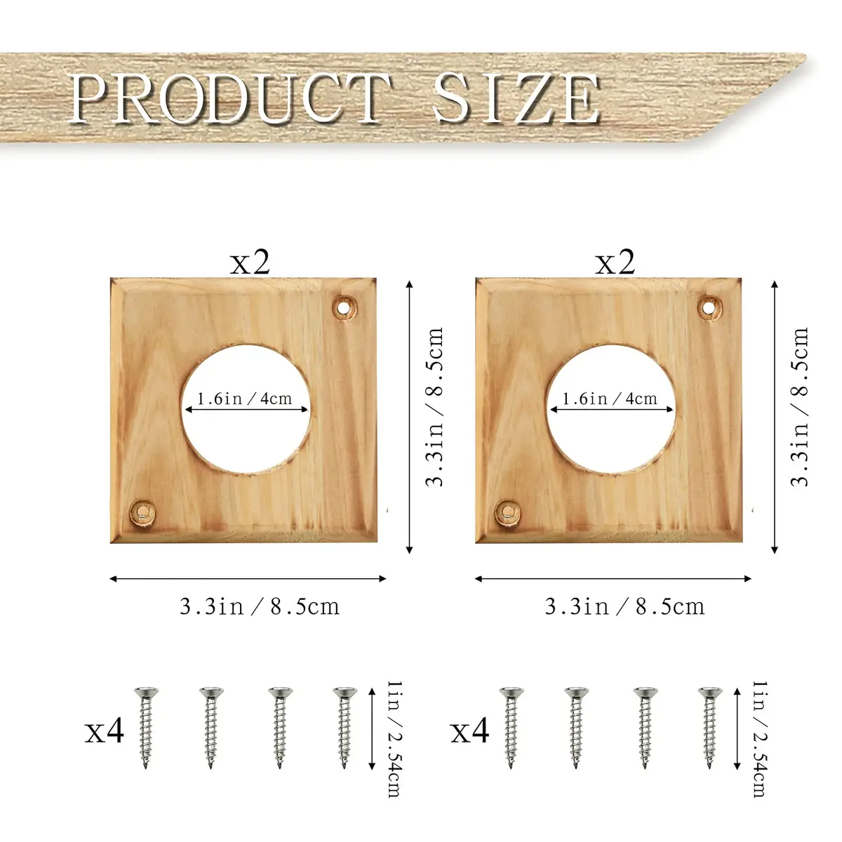 Cloud Fragrant Birdhouse Predator Guard 3.5" x 3.5" | Durable Wooden Hole Protector for Eastern Bluebird (70-120 chars) - view 2