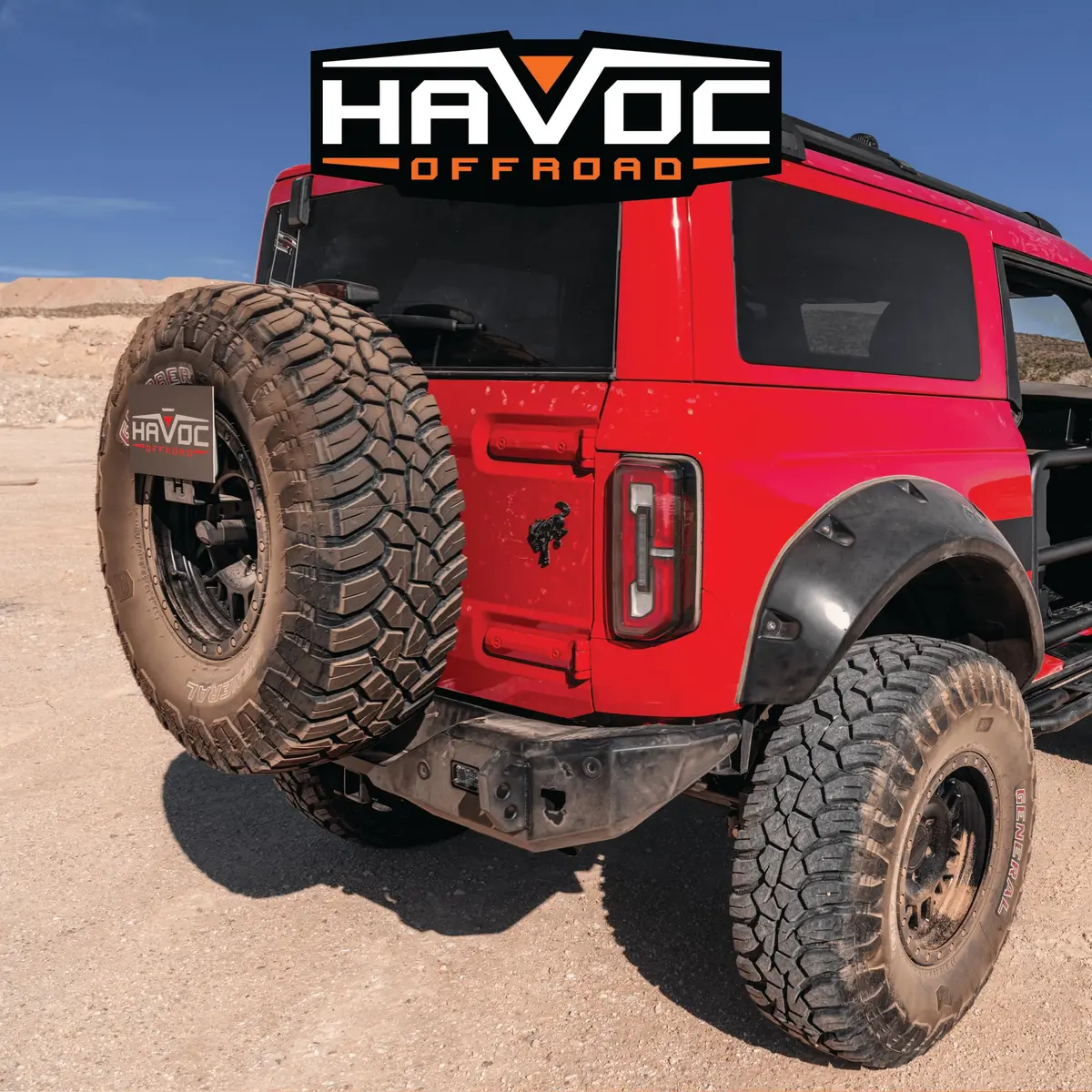 HAVOC OFFROAD License Plate Relocation for Ford Bronco | Adjustable Steel Black | HFB-05-001 | 2021-2025 - view 4