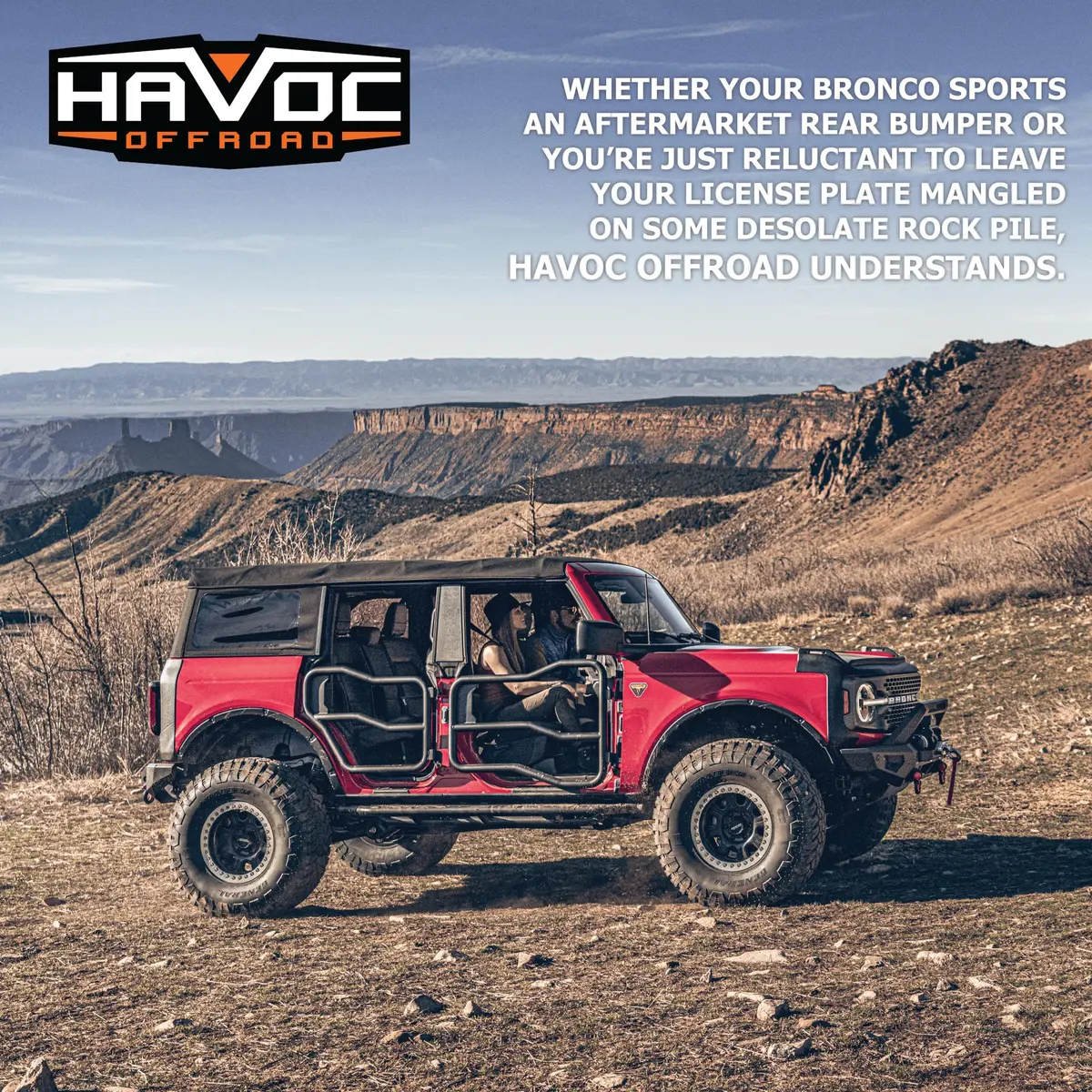 HAVOC OFFROAD License Plate Relocation for Ford Bronco | Adjustable Steel Black | HFB-05-001 | 2021-2025 - view 8