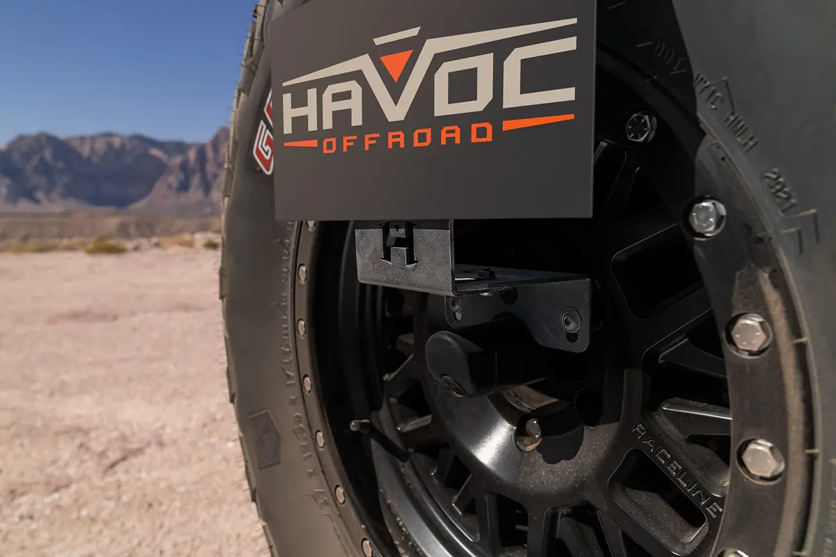 HAVOC OFFROAD License Plate Relocation for Ford Bronco | Adjustable Steel Black | HFB-05-001 | 2021-2025 - view 2