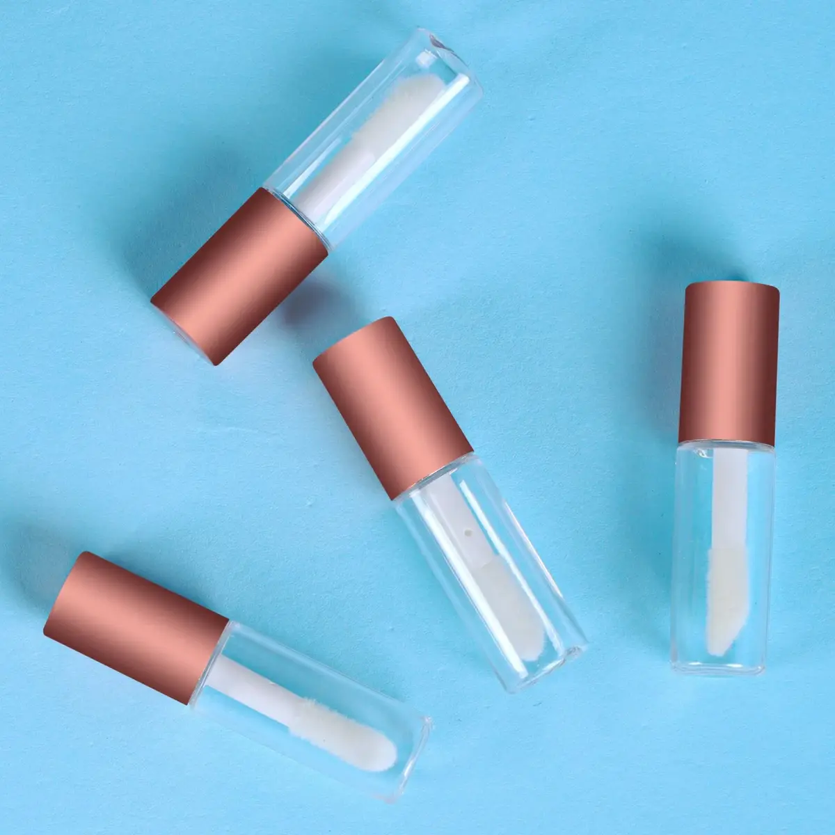 Mydio Clear Empty Lip Gloss Tubes with Rose Gold Lid, 50 Pack 1.2ml | Leak Proof Containers for DIY Lip Balm & Eyelash Growth Oil - view 3