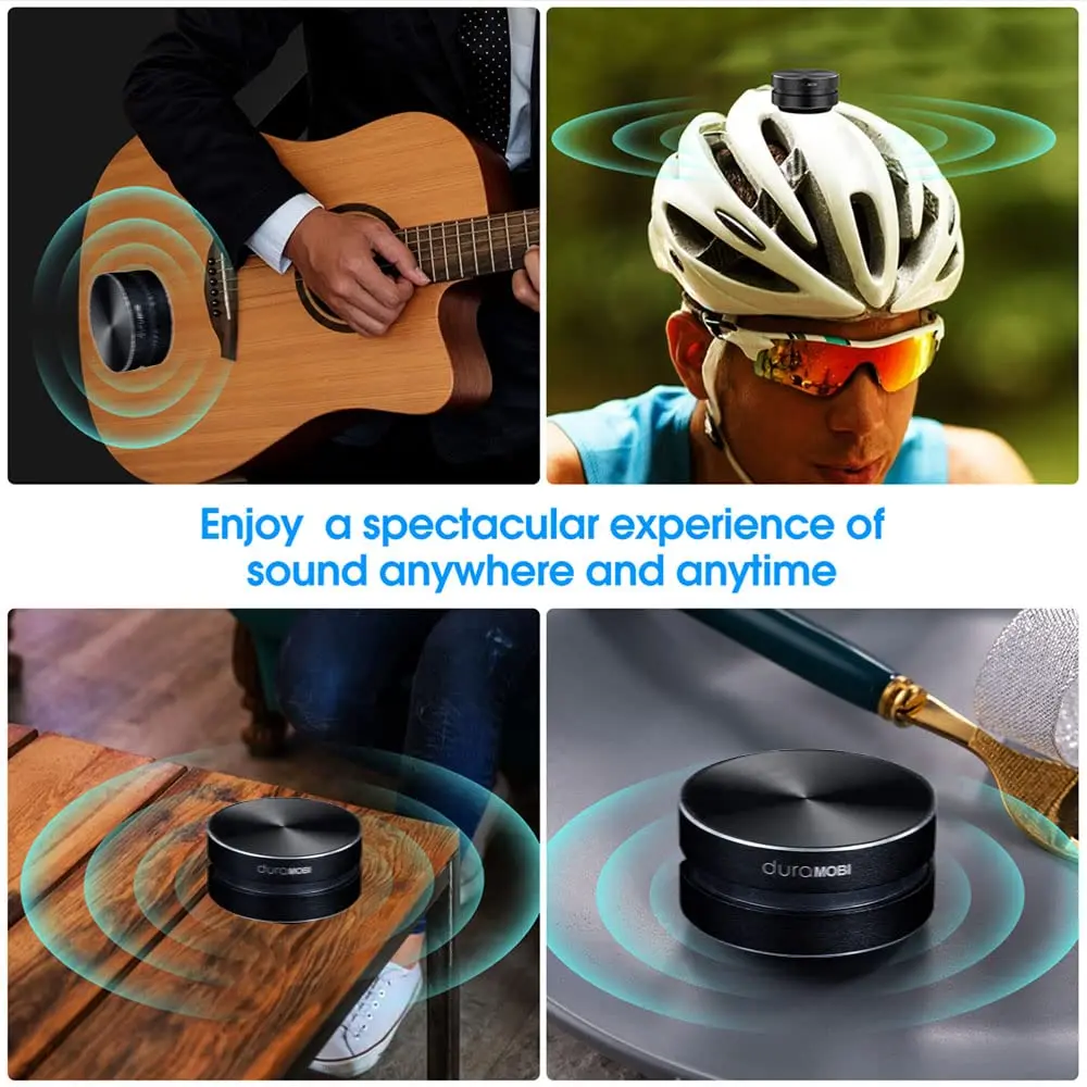 Splenssy Bone Conduction Mini Speaker Black | Portable Wireless Stereo Sound with Mic - view 5