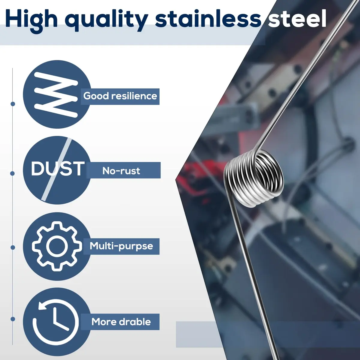 Dunzy Stainless Steel Tiny Torsion Spring 0.5mm Wire | Durable Repair & DIY Tool - view 3