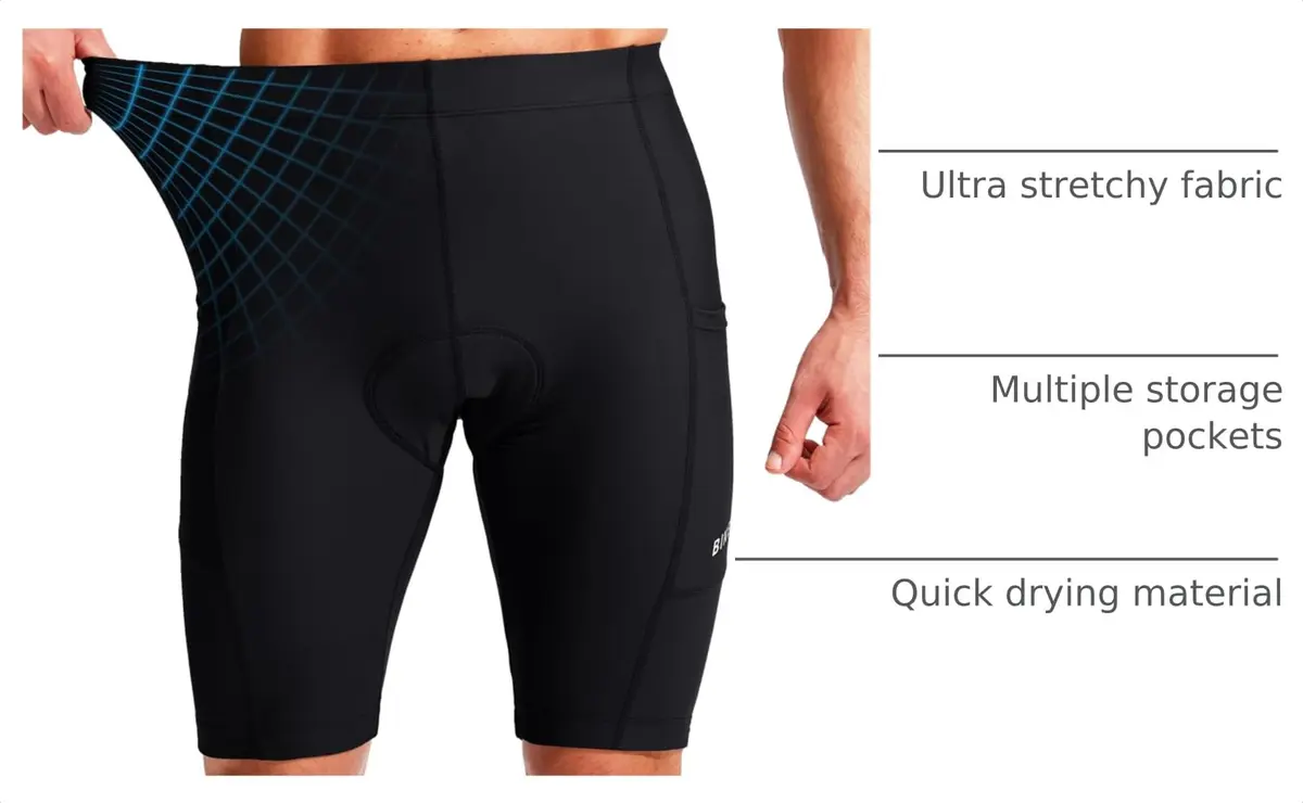 Bikewa Shorts for Men 3D Padded Cycling | Breathable, Quick Dry, UPF 50+ (Large) - view 4