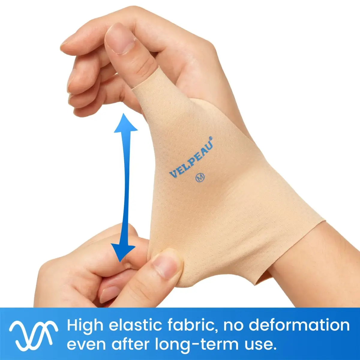 Velpeau Elastic Thumb Wrist Support Brace (Pack of 2) 25mm (0.98in) | Gentle Compression for De Quervain's Tendonitis - view 3