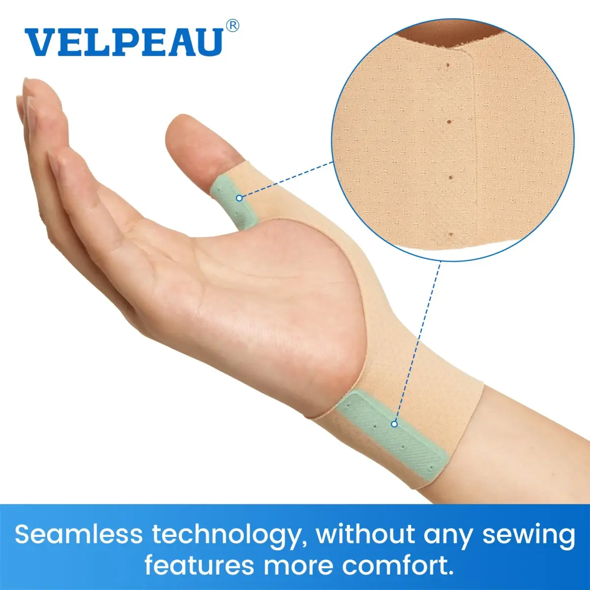 Velpeau Elastic Thumb Wrist Support Brace (Pack of 2) 25mm (0.98in) | Gentle Compression for De Quervain's Tendonitis - view 4