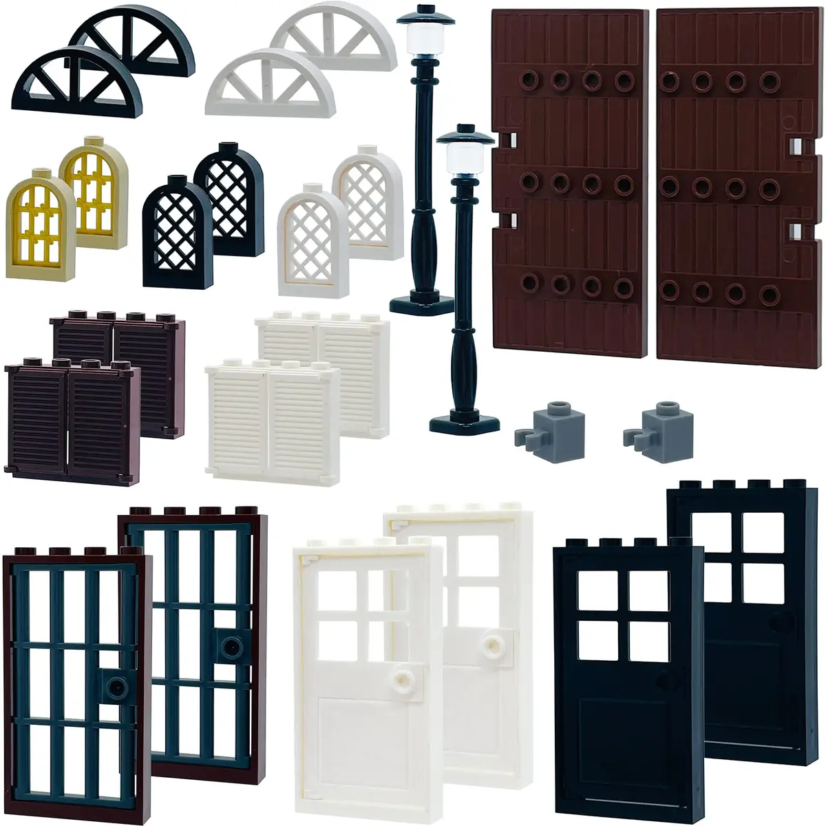 Miutrue Building Bricks Kit Glasses Windows and Doors Set Accessories | Compatible with Major Brands for Kids - view 2