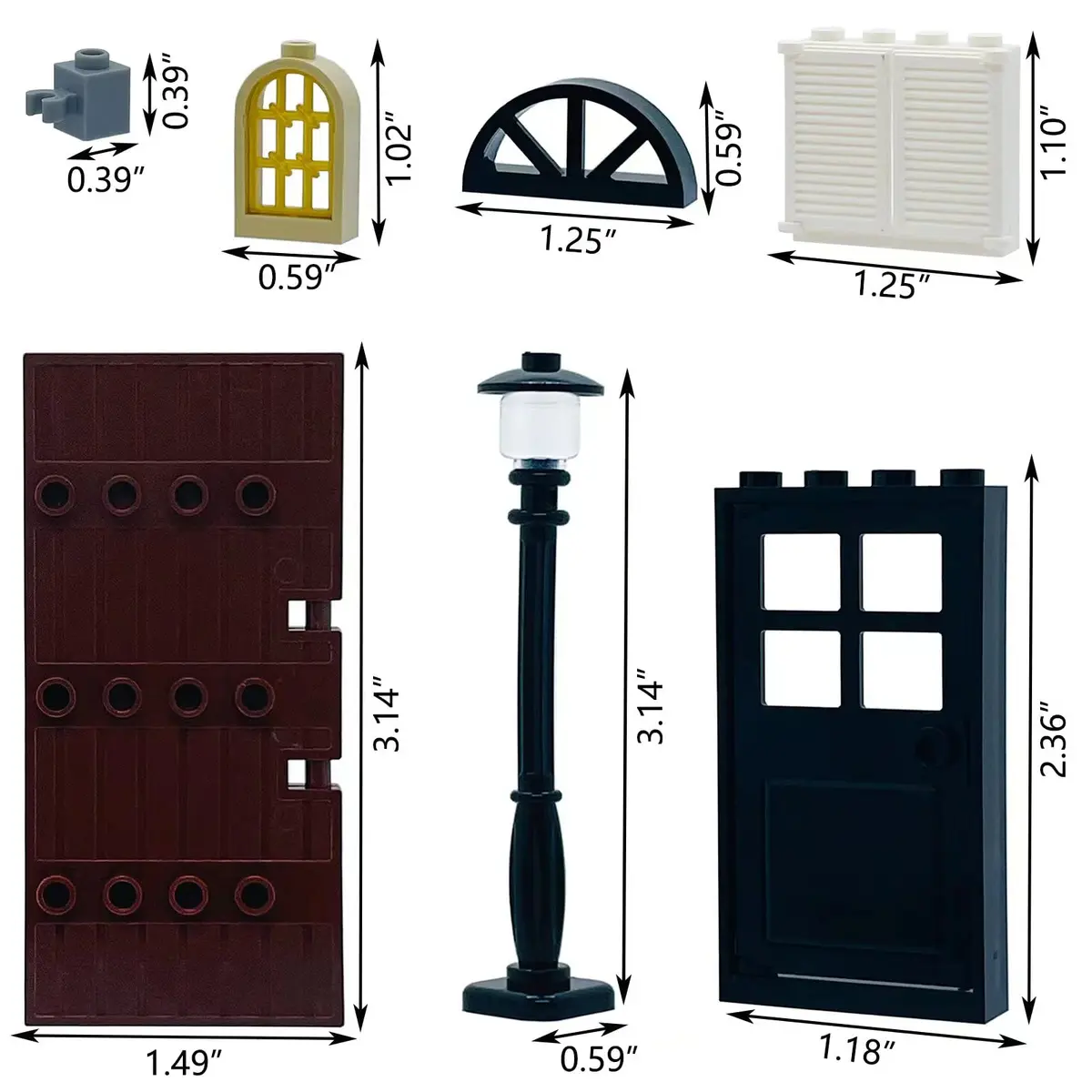 Miutrue Building Bricks Kit Glasses Windows and Doors Set Accessories | Compatible with Major Brands for Kids - view 3