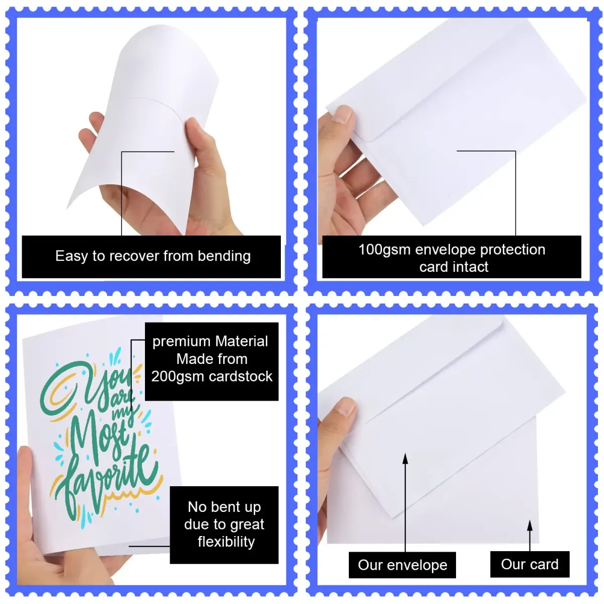 Joyberg Blank Cards and Envelopes 4x6 Inch, 30 Pack White Invitation Cardstock with 30 Pack Envelopes | Self-Seal for All Occasions - view 5