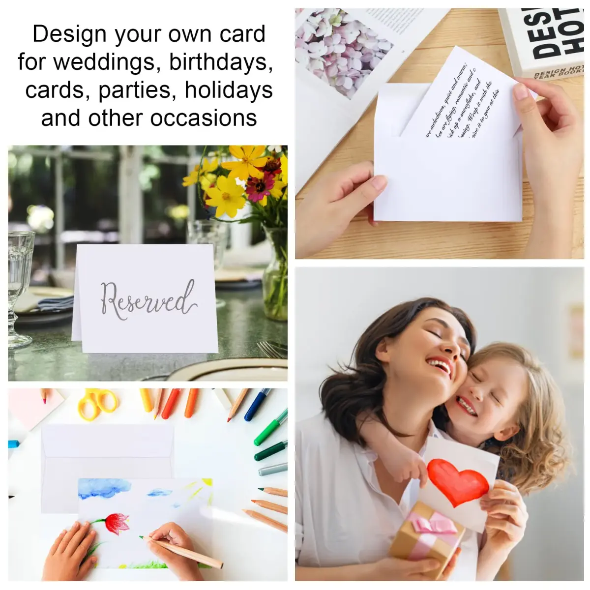 Joyberg Blank Cards and Envelopes 4x6 Inch, 30 Pack White Invitation Cardstock with 30 Pack Envelopes | Self-Seal for All Occasions - view 7