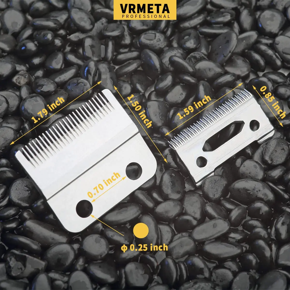 VRMETA Silver Hair Clipper Blades for Wahl 5-Star Senior & Magic Clip | Precision Stainless Steel Replacement (70-120c) - view 4