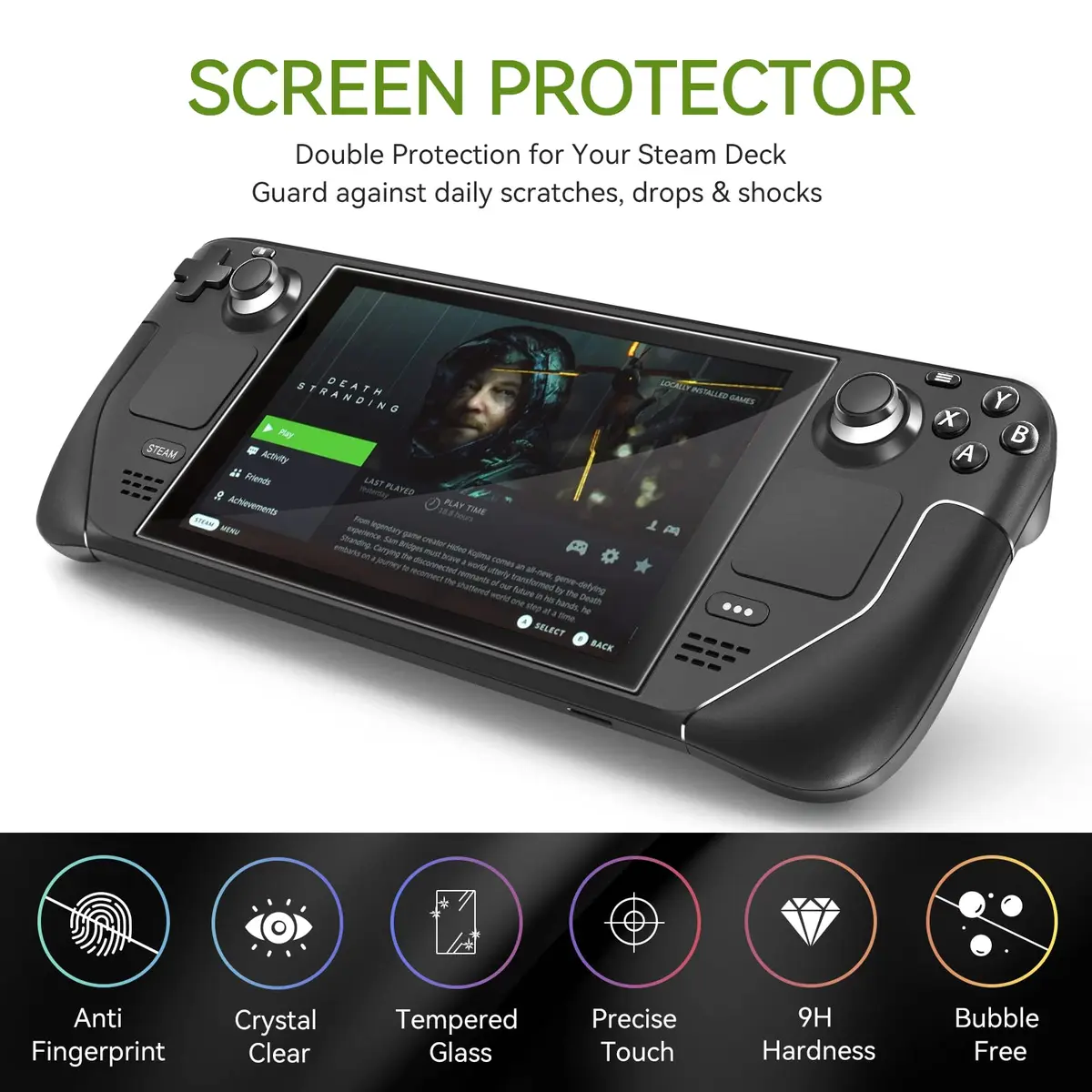 ivoler Ultra HD Clear Screen Protector for Steam Deck OLED/LCD 2-Pack | 99.9% Transparency, Scratch-Resistant, 7.4''/7'' Compatible - view 8