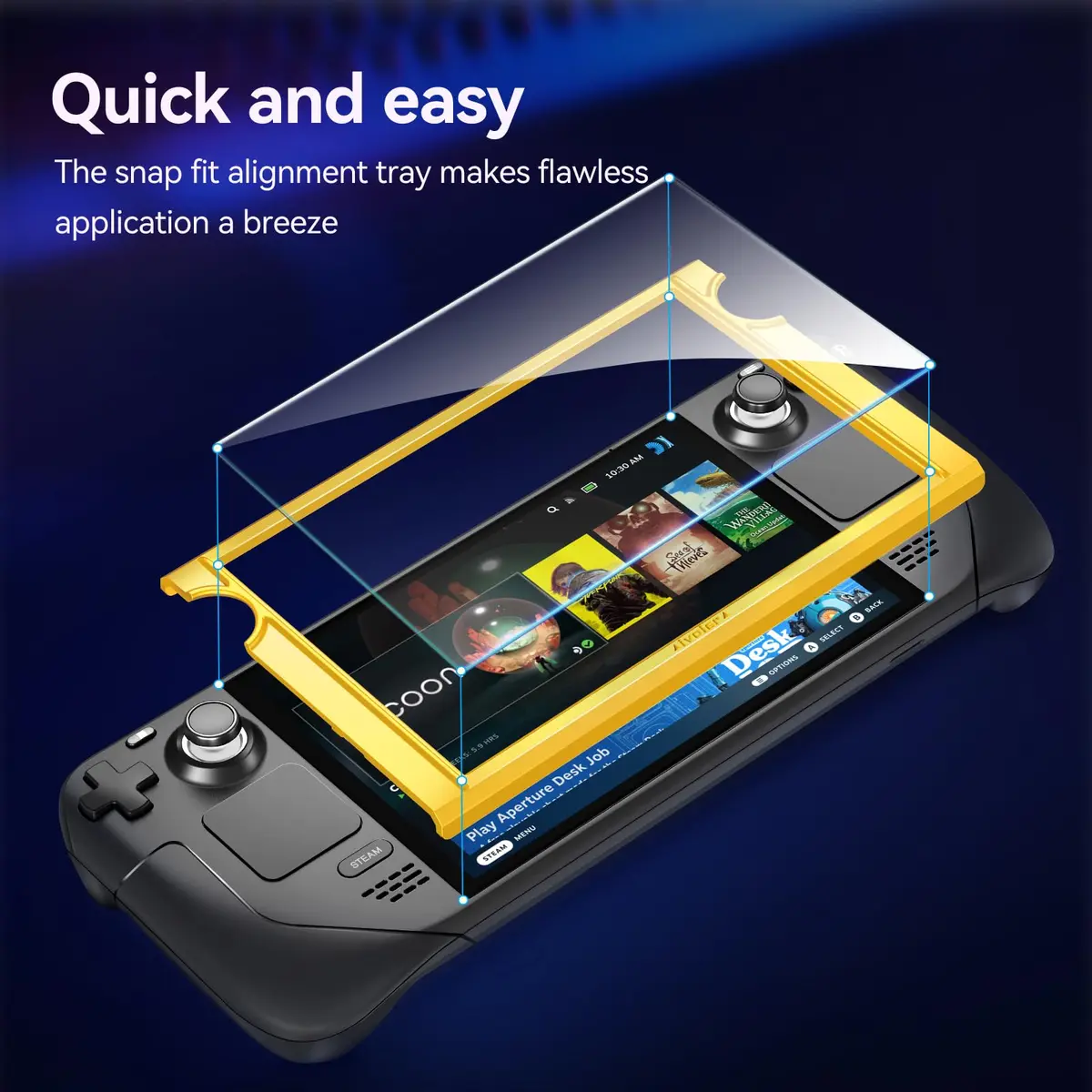 ivoler Ultra HD Clear Screen Protector for Steam Deck OLED/LCD 2-Pack | 99.9% Transparency, Scratch-Resistant, 7.4''/7'' Compatible - view 2