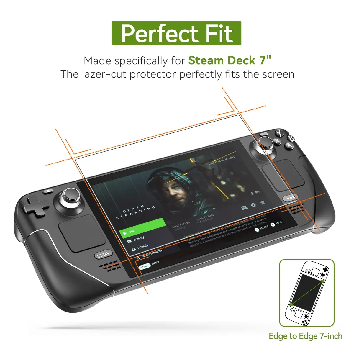 ivoler Ultra HD Clear Screen Protector for Steam Deck OLED/LCD 2-Pack | 99.9% Transparency, Scratch-Resistant, 7.4''/7'' Compatible - view 4