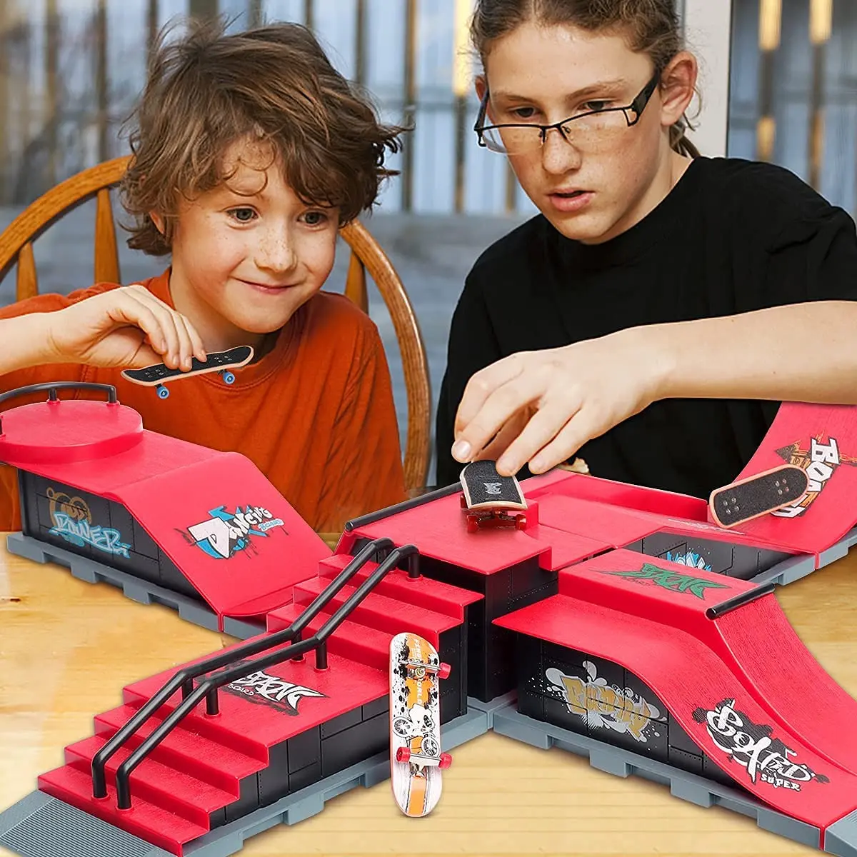 RNGODO Finger Skateboard Ramps Set, 6 in 1 Skatepark Deck for Training, Kids & Adults | Complete Mini Skate Toy - view 7