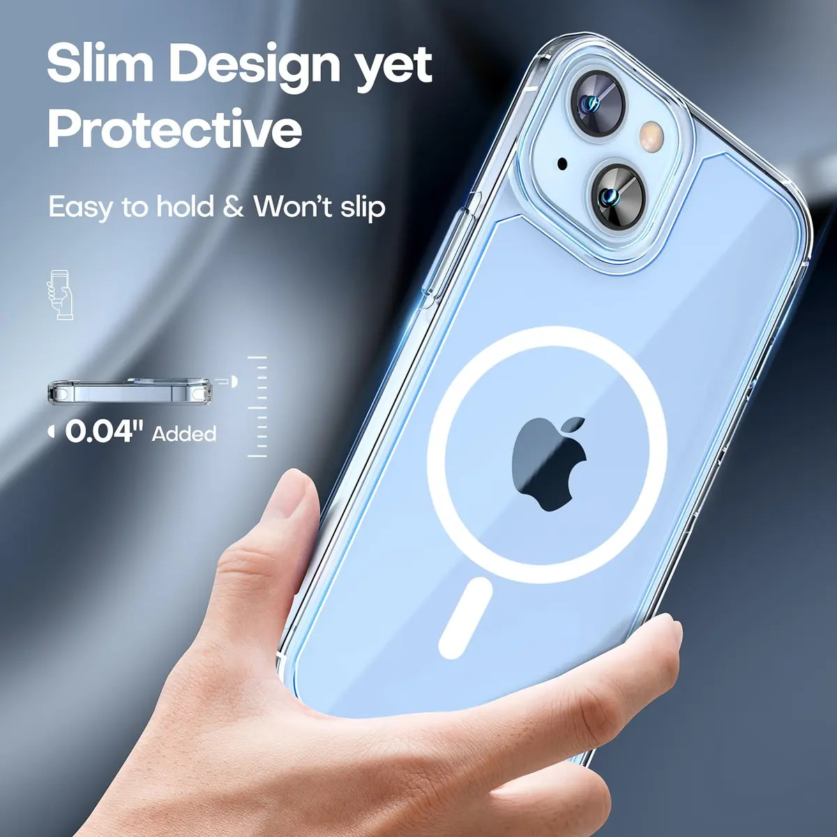 TAURI for iPhone 14 Case, Compatible with MagSafe, Clear | Military-Grade Shockproof & Anti-Yellowing - view 5
