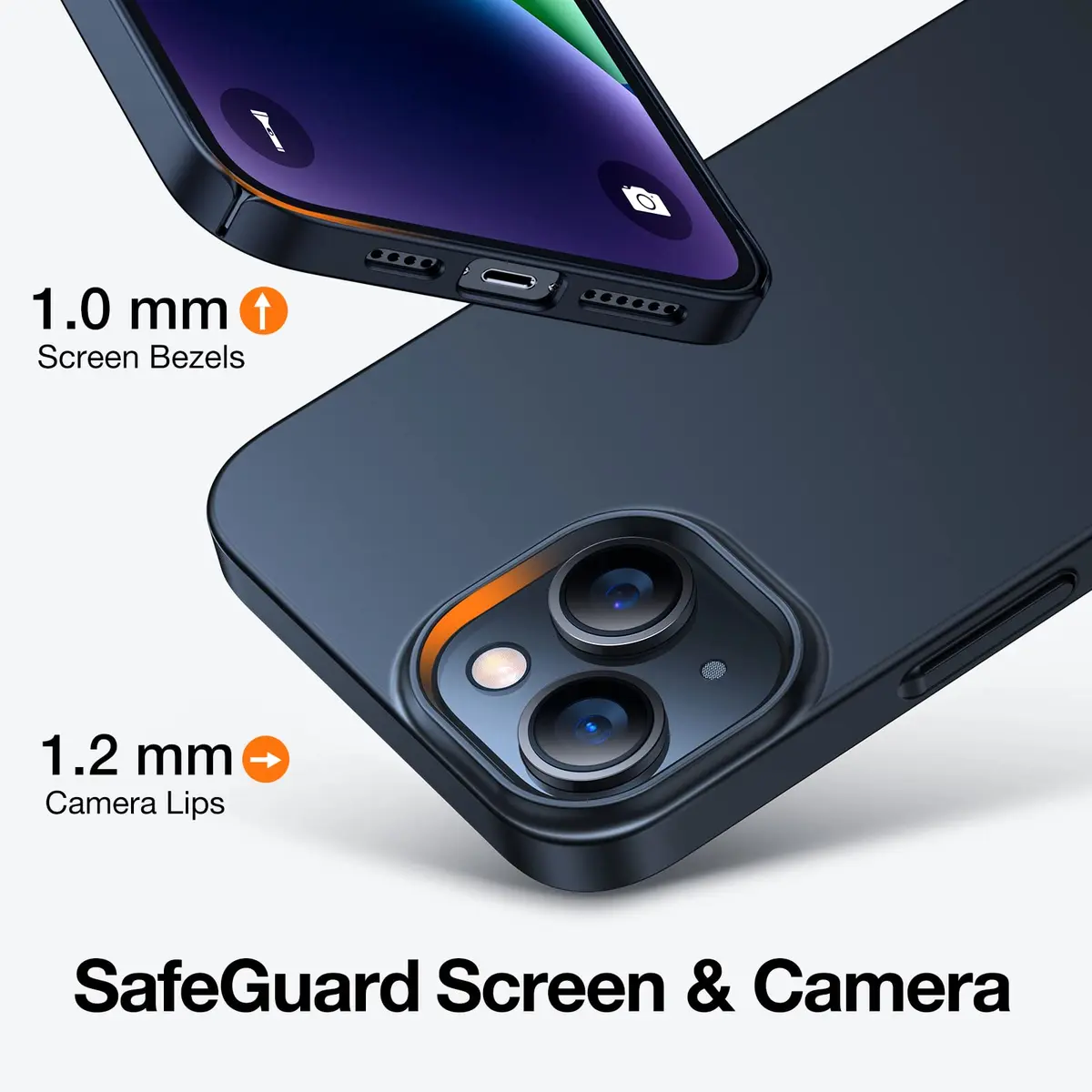 TORRAS Slim Fit for iPhone 14/13 Case | Ultra-Thin Impact-Resistant Cover with Anti-Scratch & No Fingerprint (6.1") - view 3