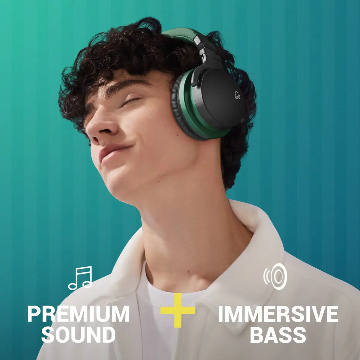 MOVSSOU E7 Wireless Noise Cancelling Headphones 45mm Drivers | 30H Playtime, Bluetooth 5.0, Over-Ear Comfort - view 3
