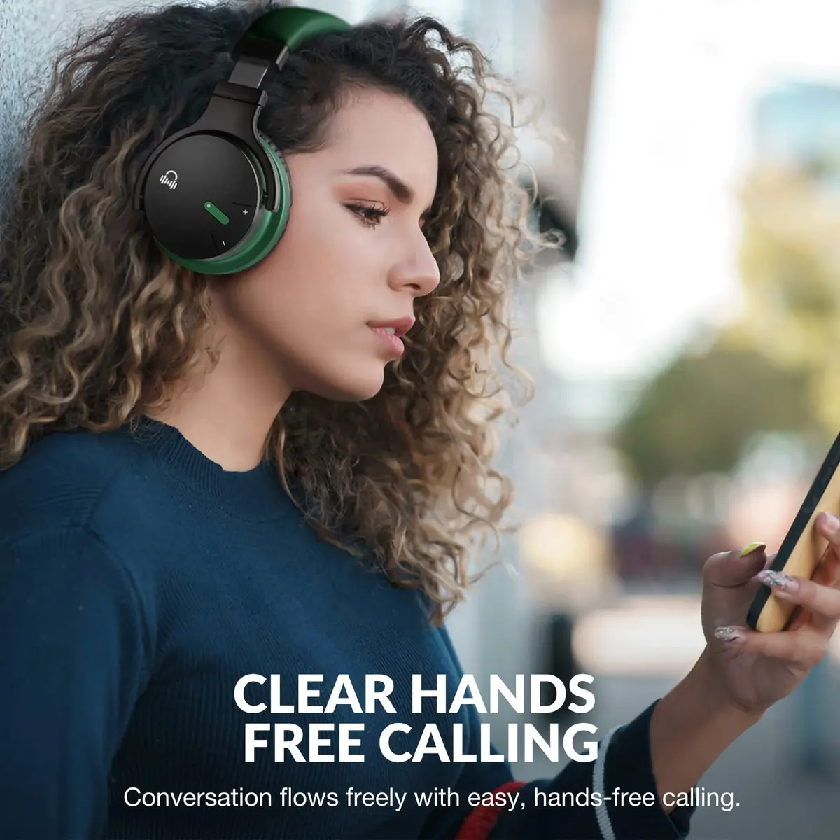 MOVSSOU E7 Wireless Noise Cancelling Headphones 45mm Drivers | 30H Playtime, Bluetooth 5.0, Over-Ear Comfort - view 4