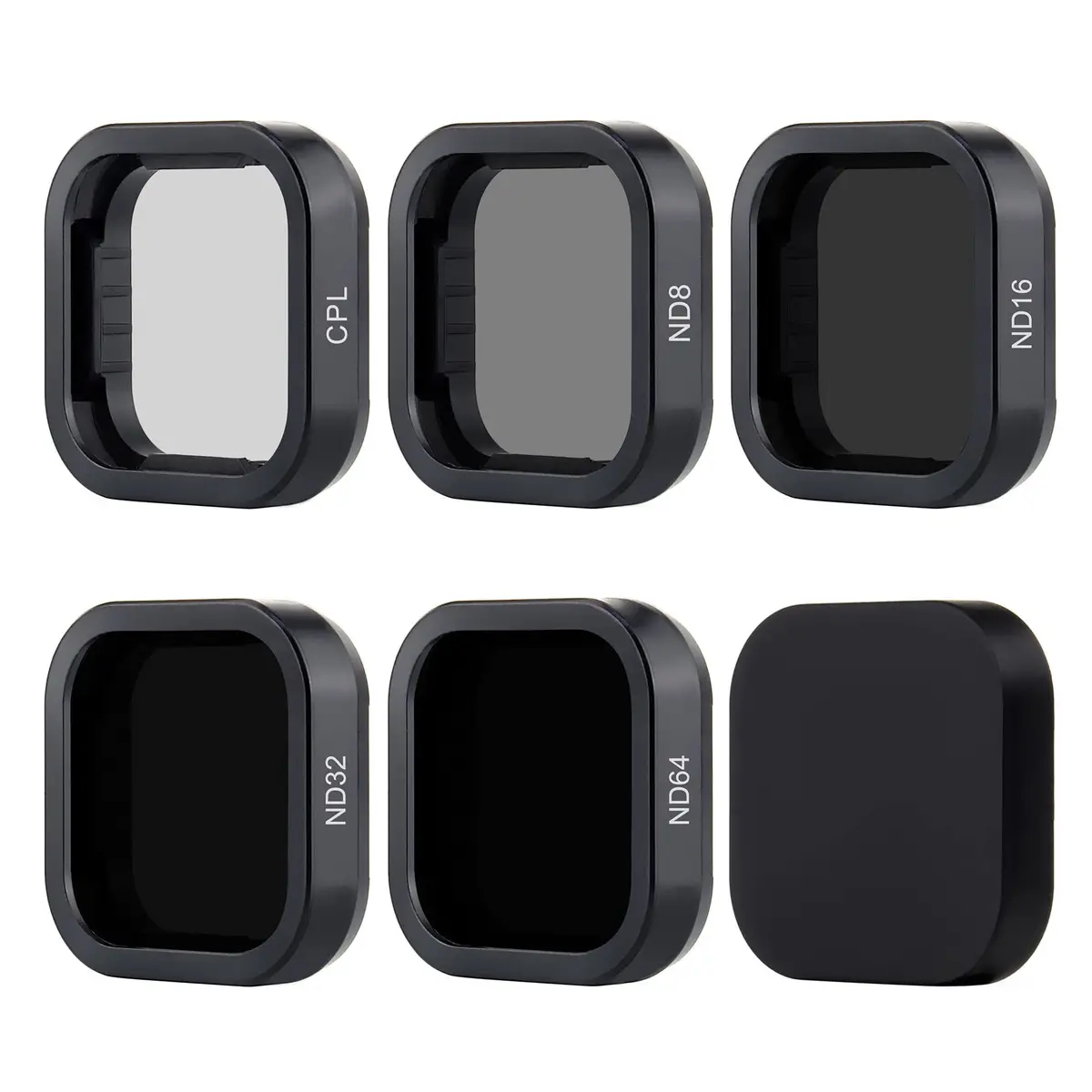 YALLSAME ND & CPL Filter Set for GoPro Hero 9/10/11/12 Black & Mini | 5-Piece Glass Filter Kit with Nano Coating - main product image