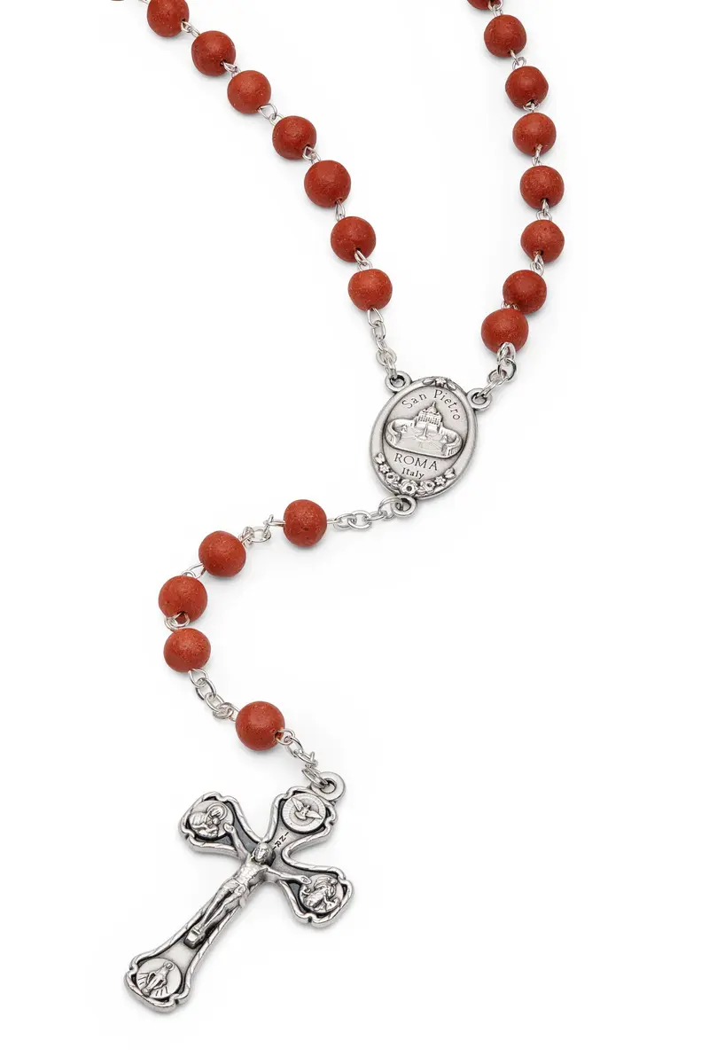 Mondo Cattolico Rose Scented Rosary Necklace 64 cm (25.2 in) | Vatican Blessed Beads - view 7