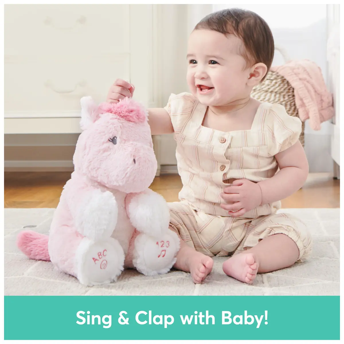 GUND Baby Alora Unicorn 11” Plush | Animated Singing Toy for Babies, ABCs & Numbers Learning - view 5