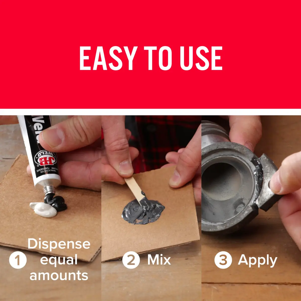 J-B Weld KwikWeld Steel Reinforced Epoxy 2 oz (59 ml) | Fast-Setting Metal Repair Adhesive - view 6