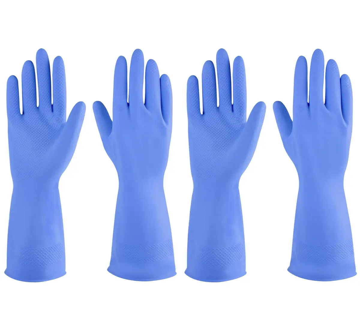 IUCGE XL Rubber Gloves for Kitchen & Household Cleaning | Reusable, Fish-Scale Grip, Blue - main product image