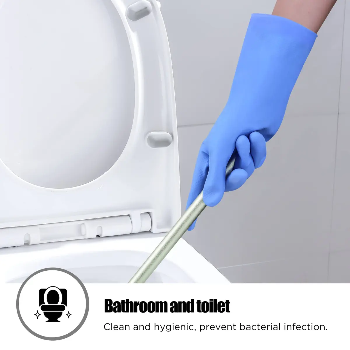 IUCGE Rubber Gloves XL | Reusable, Waterproof Dishwashing Gloves for Household & Commercial Use - view 5
