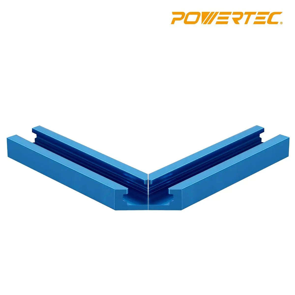 POWERTEC 71704V 3" T-Track Intersection Kit with Predrilled Mounting Holes & Wood Screws, 2 Sets | Aluminum T-Track Accessories for Woodworking Fixtures - view 3