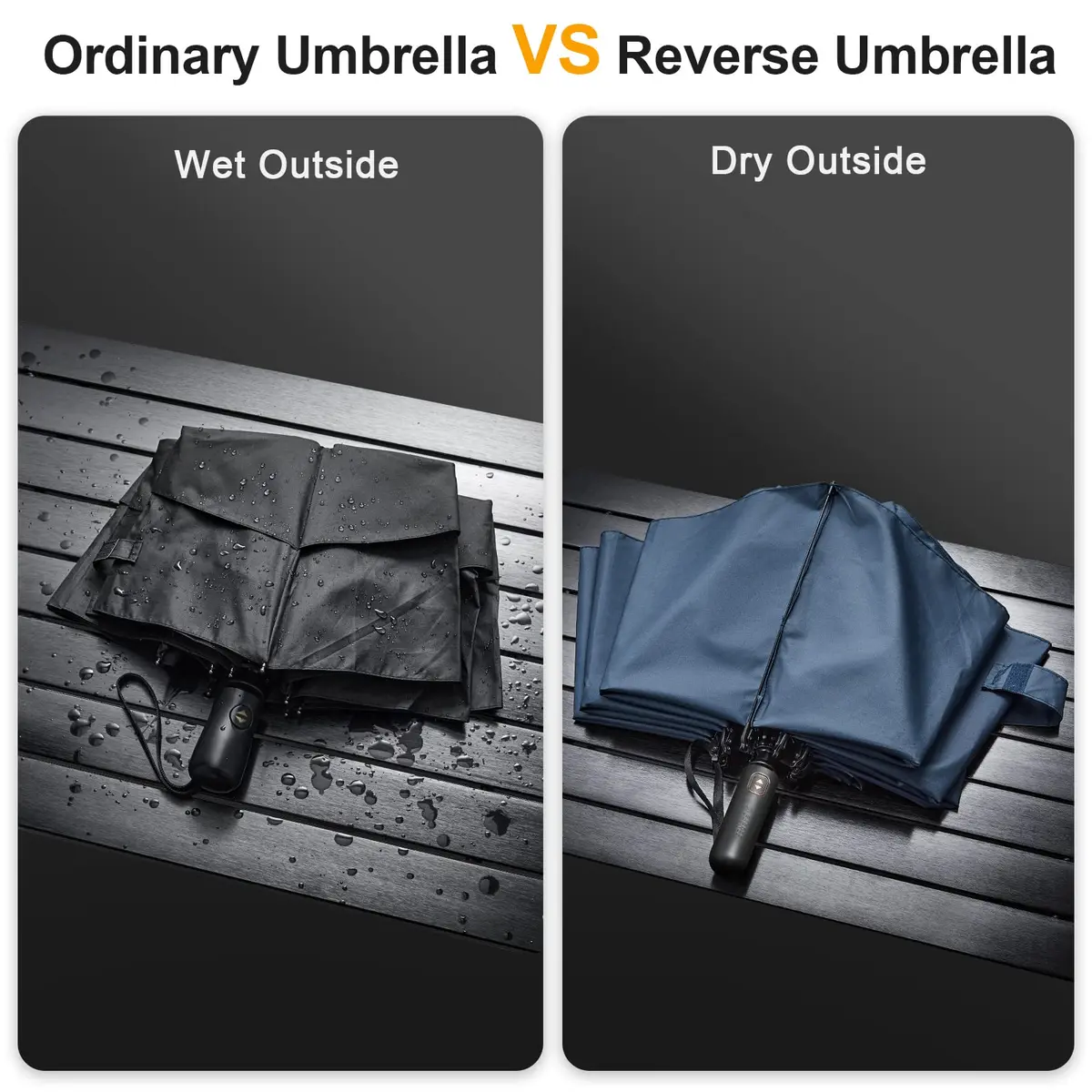 G4Free 62 Inch Large Golf Umbrella Windproof Reverse Travel Umbrella | Auto Open & Close, Double Canopy, Compact for Rain & Golf - view 4