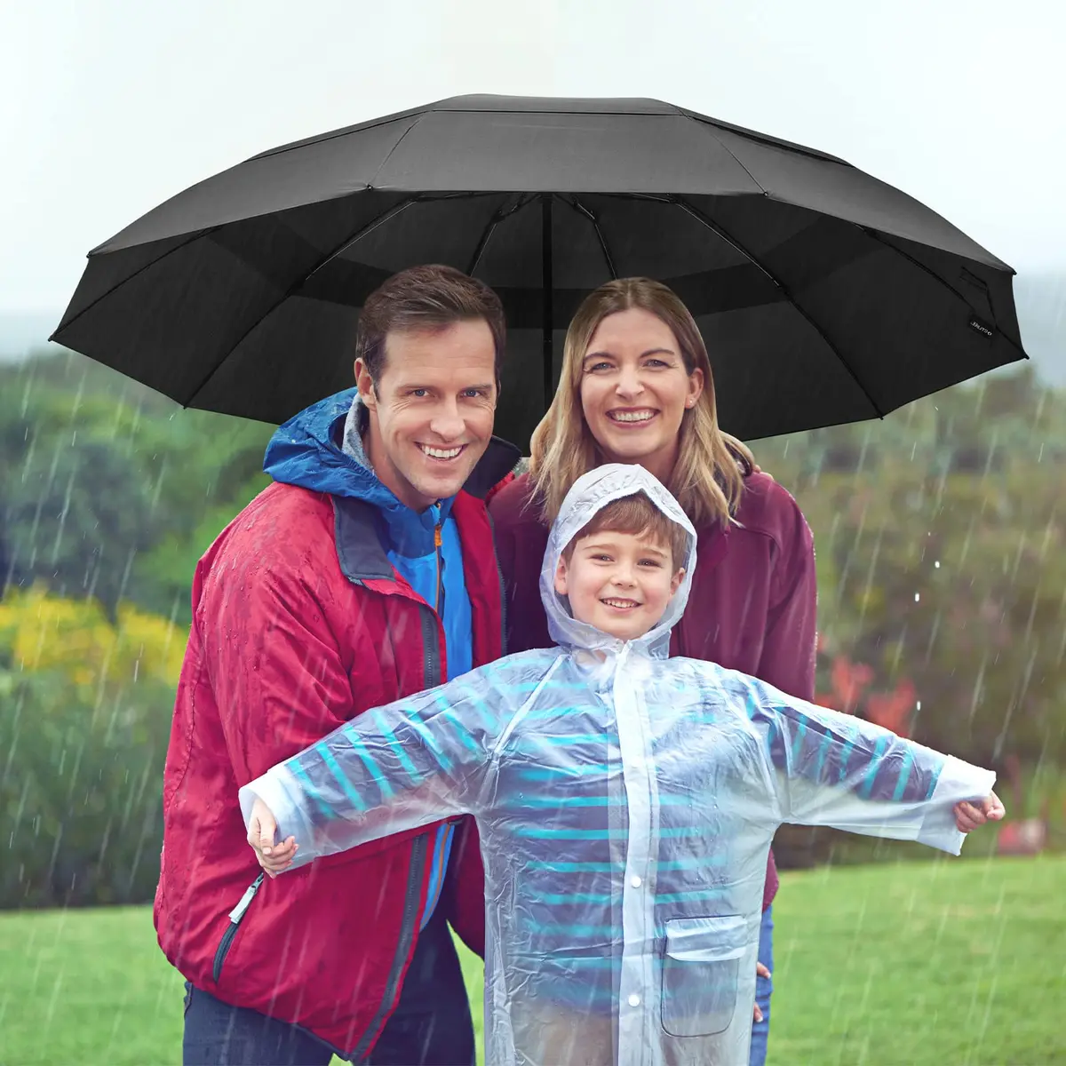 G4Free 62 Inch Large Golf Umbrella Windproof Reverse Travel Umbrella with Double Canopy and Auto Open/Close | 157.5 cm (62 Inch) Arc - view 7